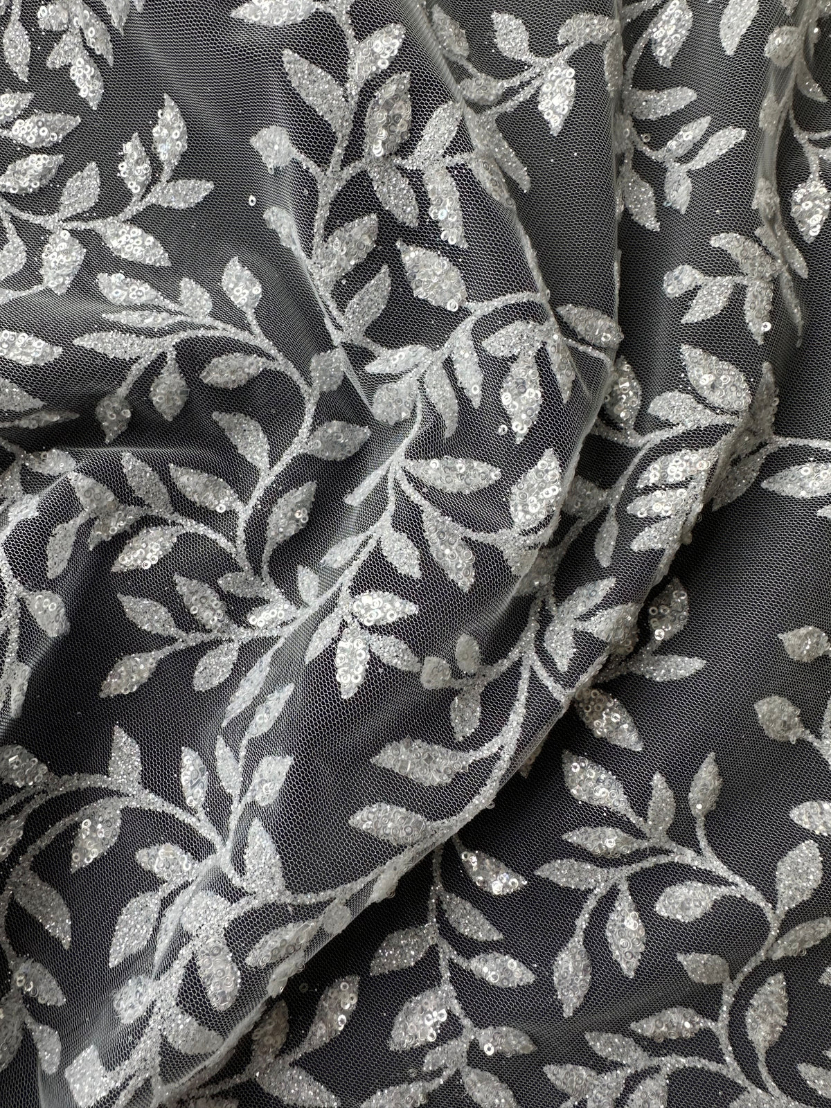 Dentelle ivoire à paillettes - Simeon TU0061