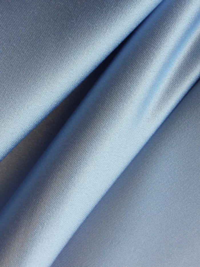 Satin Duchesse Polyester Bleu Ciel - Contessa