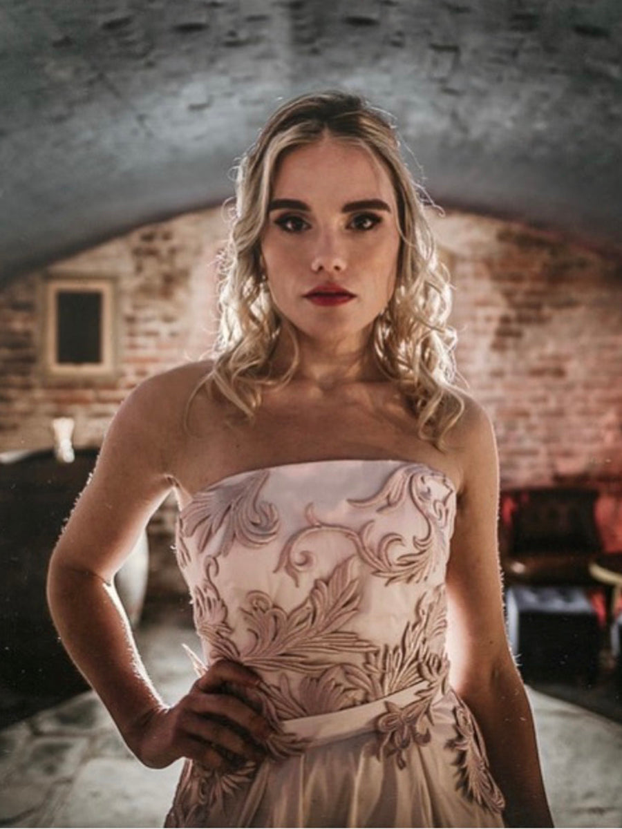 Dentelle Brodée Rose - Automne