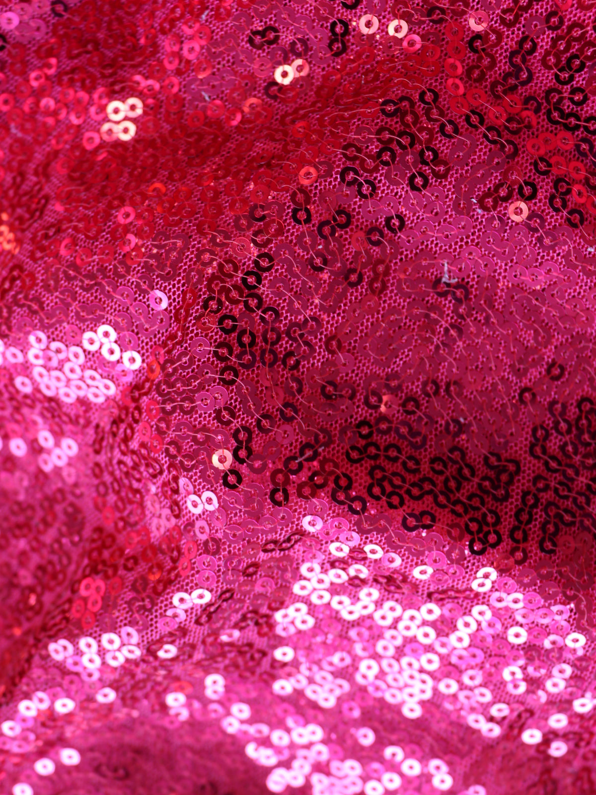 Tulle à paillettes rose cerise - Glow