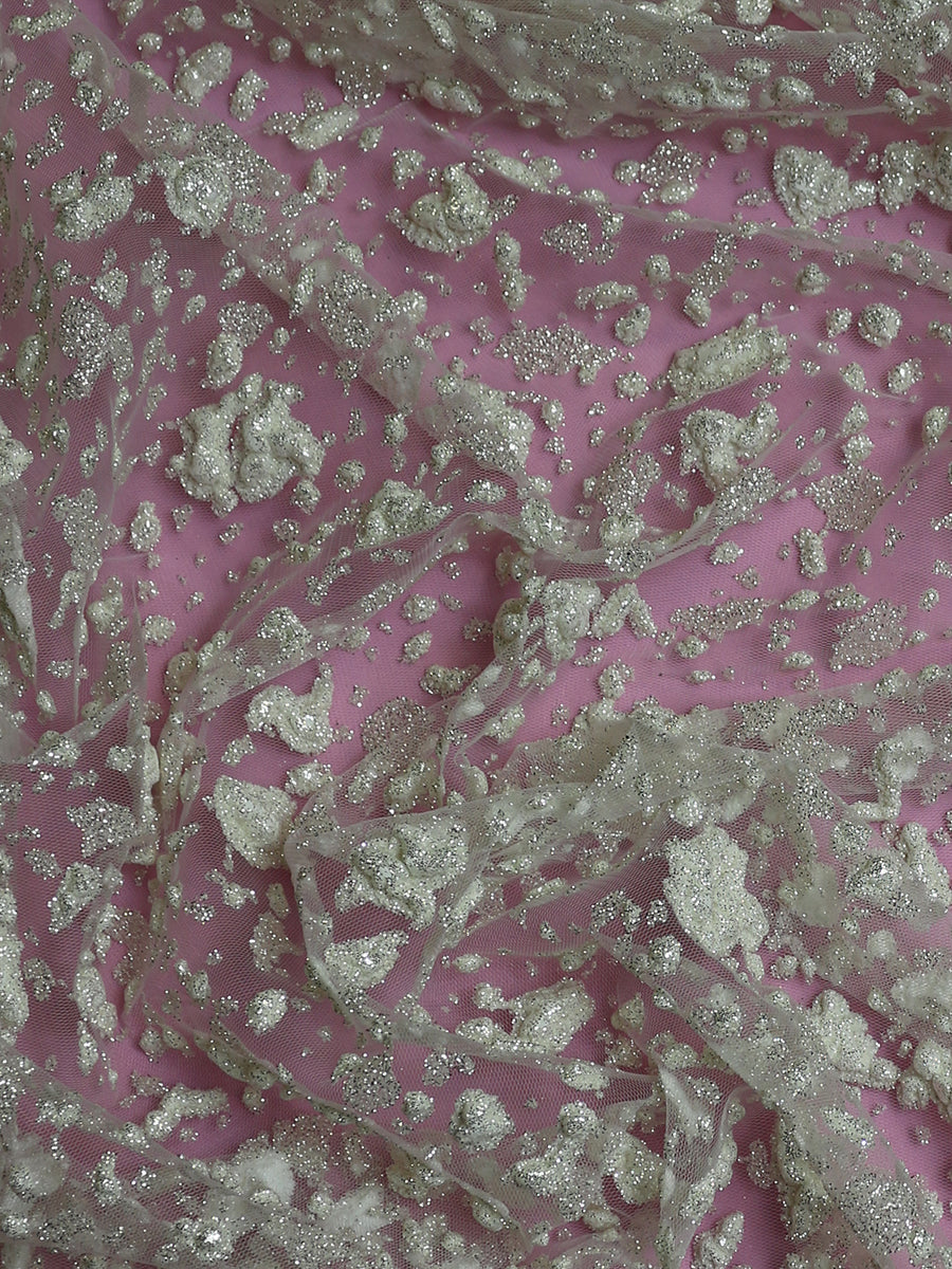 Dentelle pailletée ivoire - Doreen