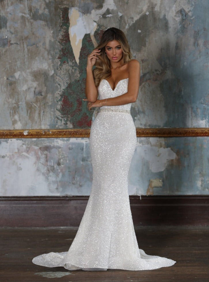 Tulle pailleté ivoire (148cm) - Lagertha