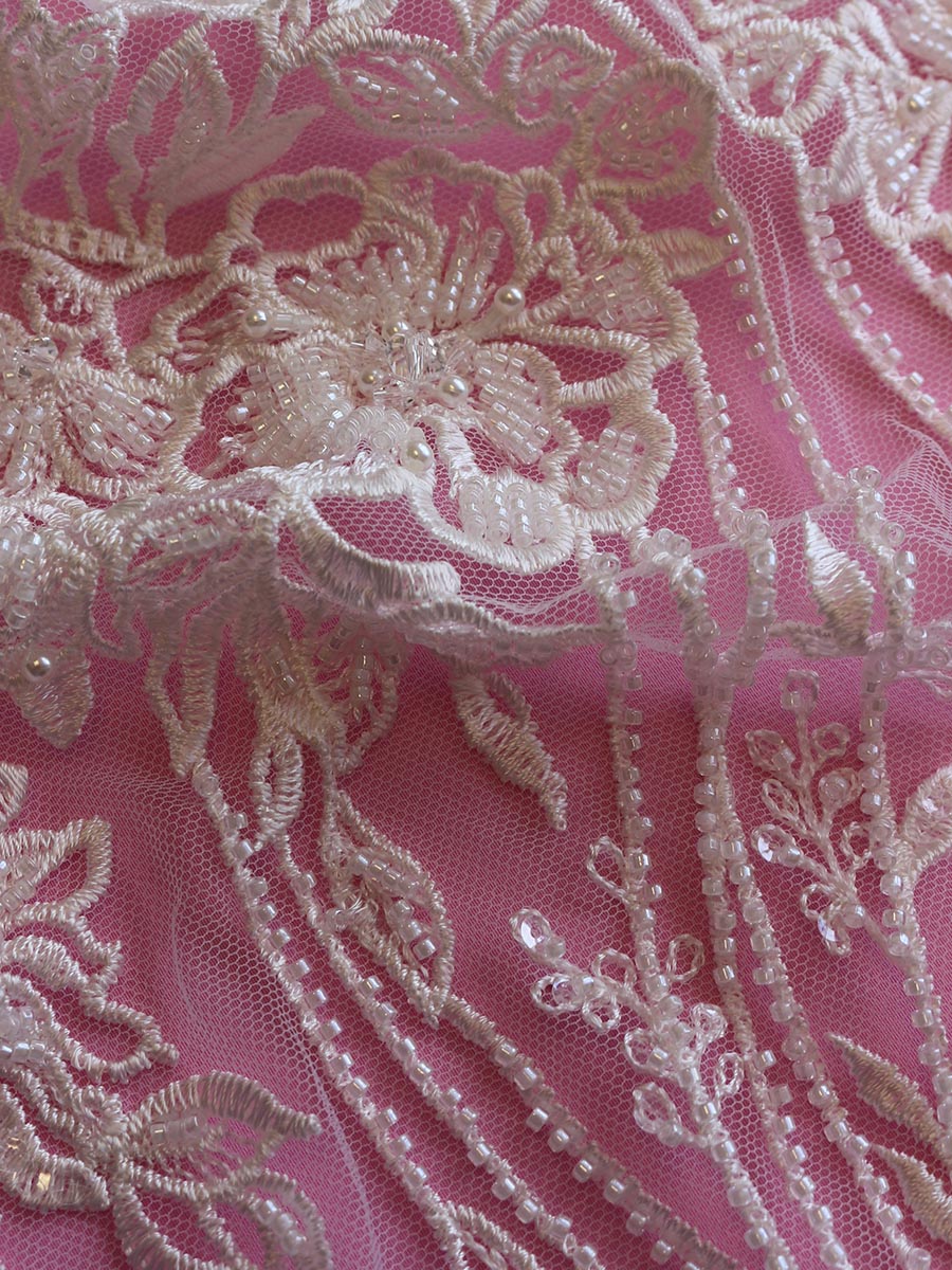 Dentelle perlée ivoire - Drusilla