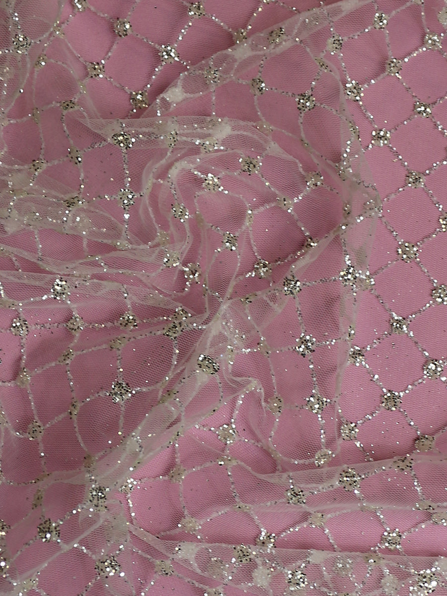 Dentelle pailletée ivoire - Eliana