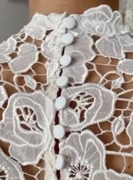 Dentelle Brodée Ivoire - Elsa