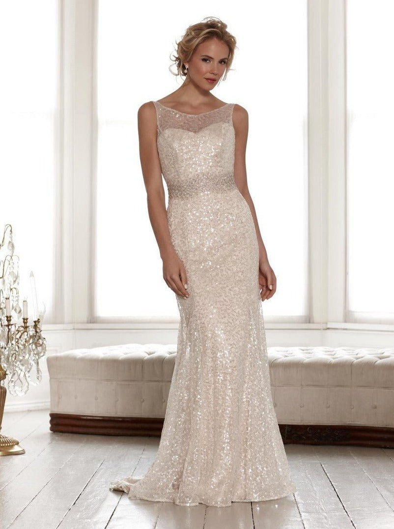 Tulle ivoire avec sequins - Flicker