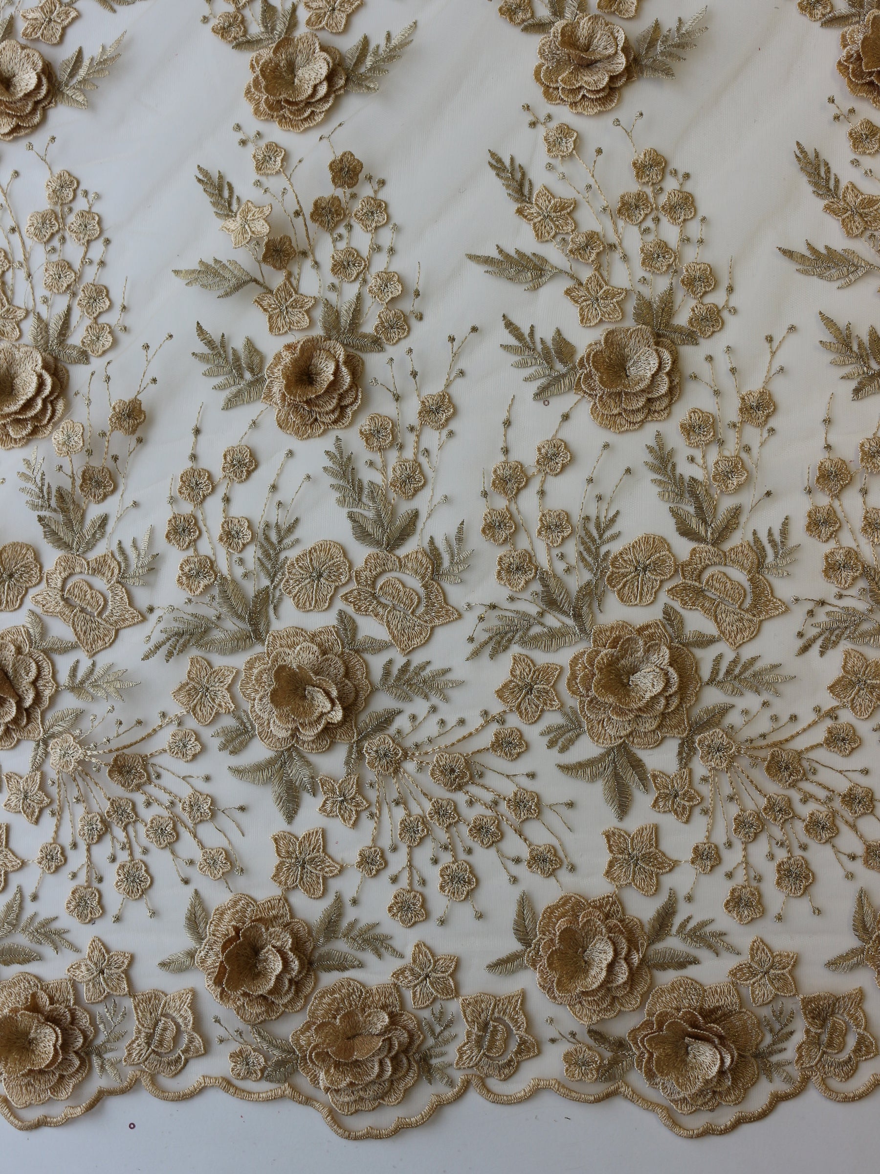 Dentelle brodée or - Goldie