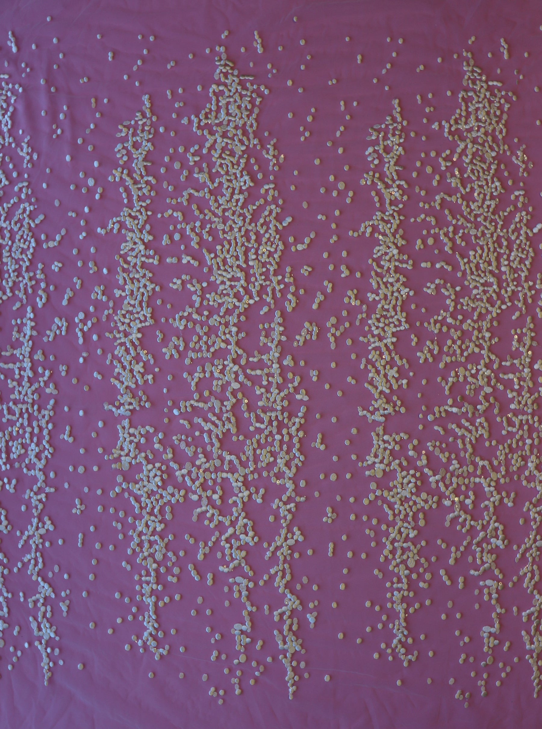 Dentelle brodée à paillettes ivoire - Jada