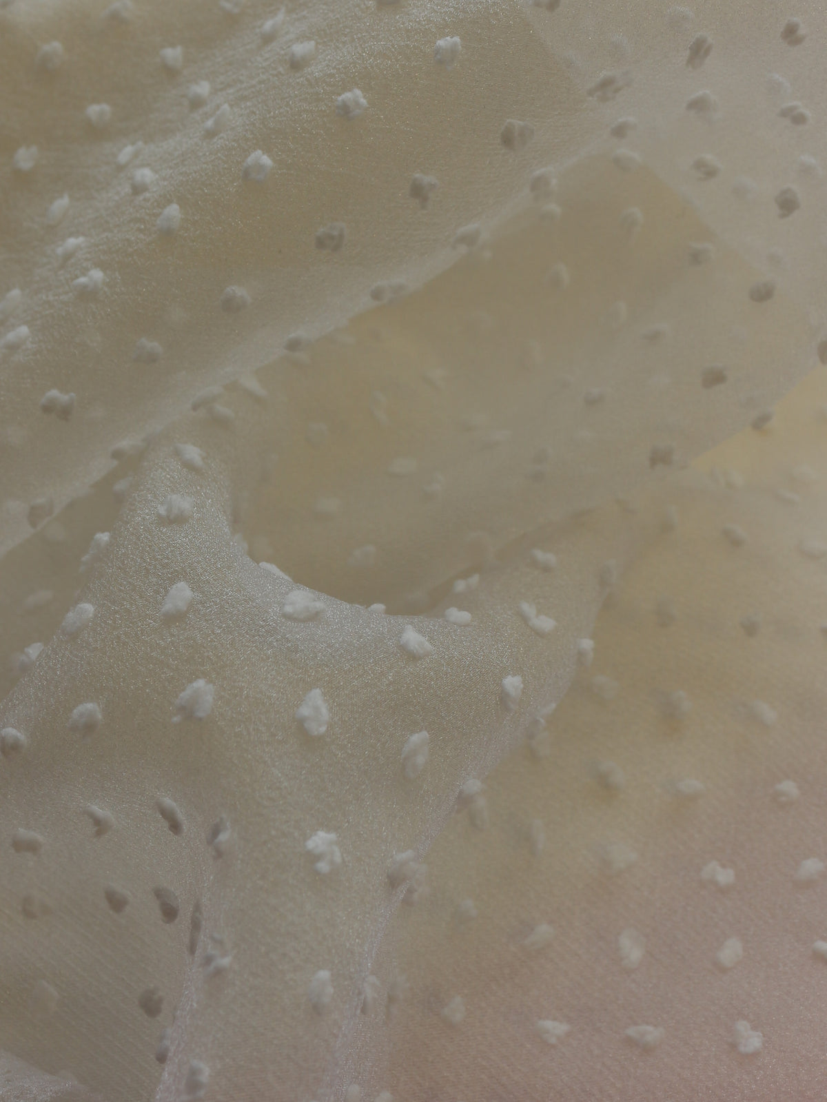 Polyester Fil Coupé Organza Ivoire - Infatuation