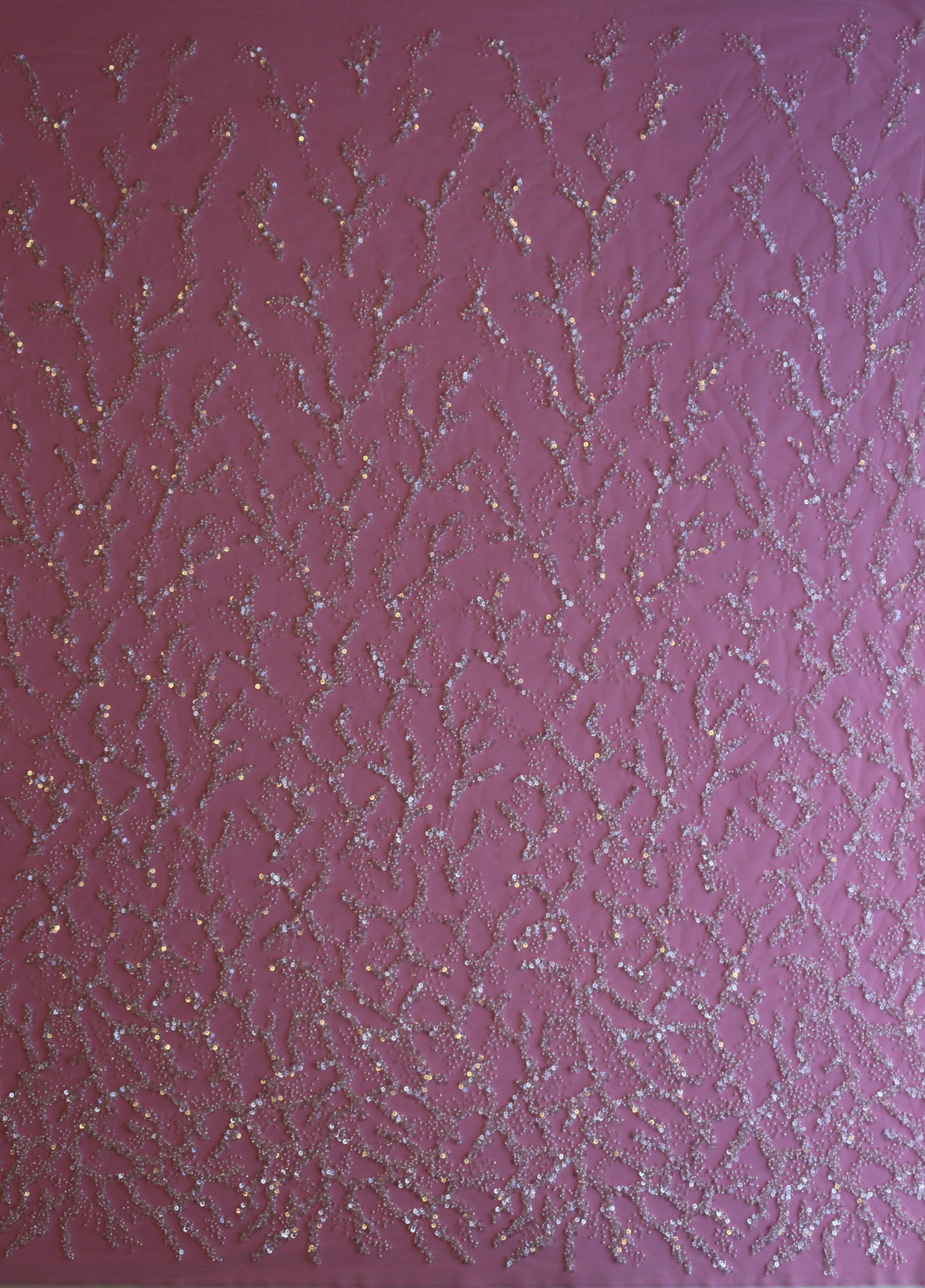 Dentelle perlée ivoire - Avril