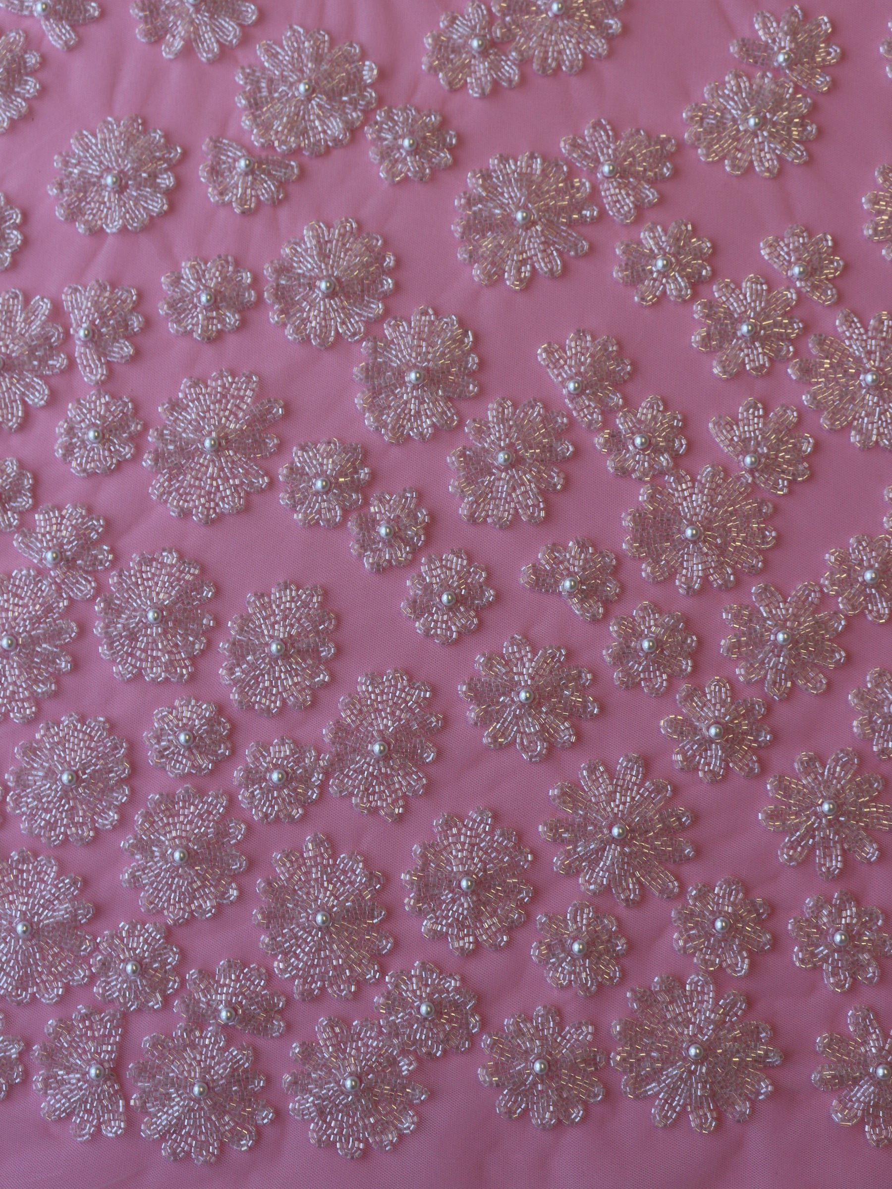 Dentelle perlée ivoire - Julita