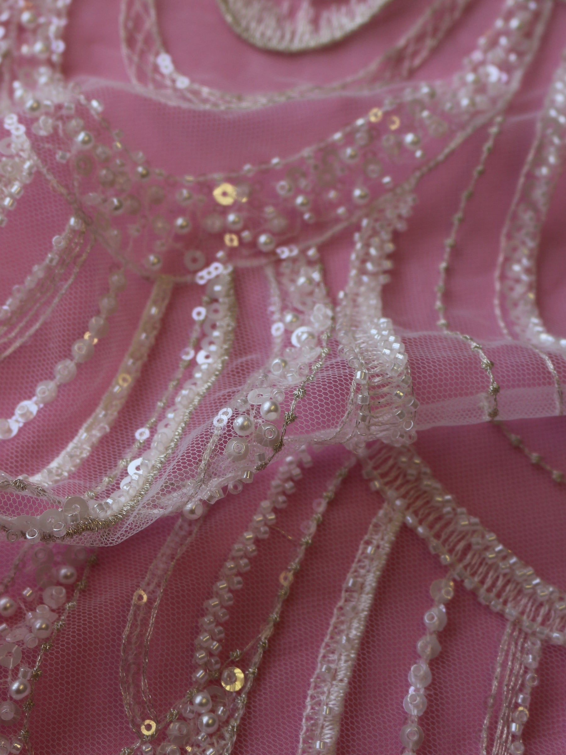 Dentelle Perlée Ivoire - Mason