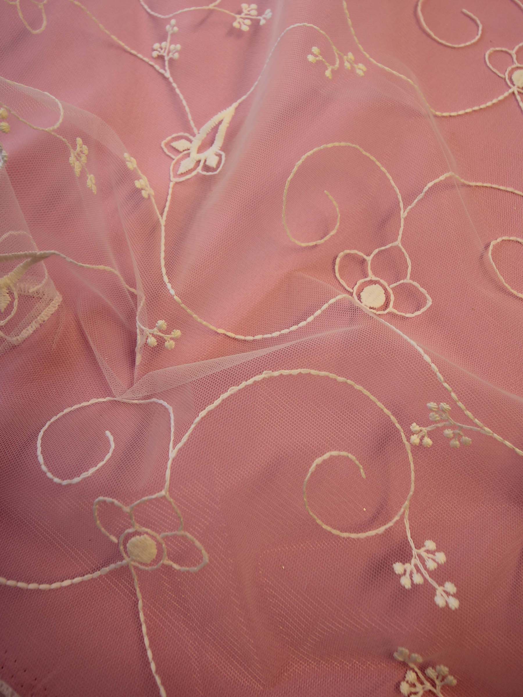 Dentelle Brodée Ivoire - Cortina