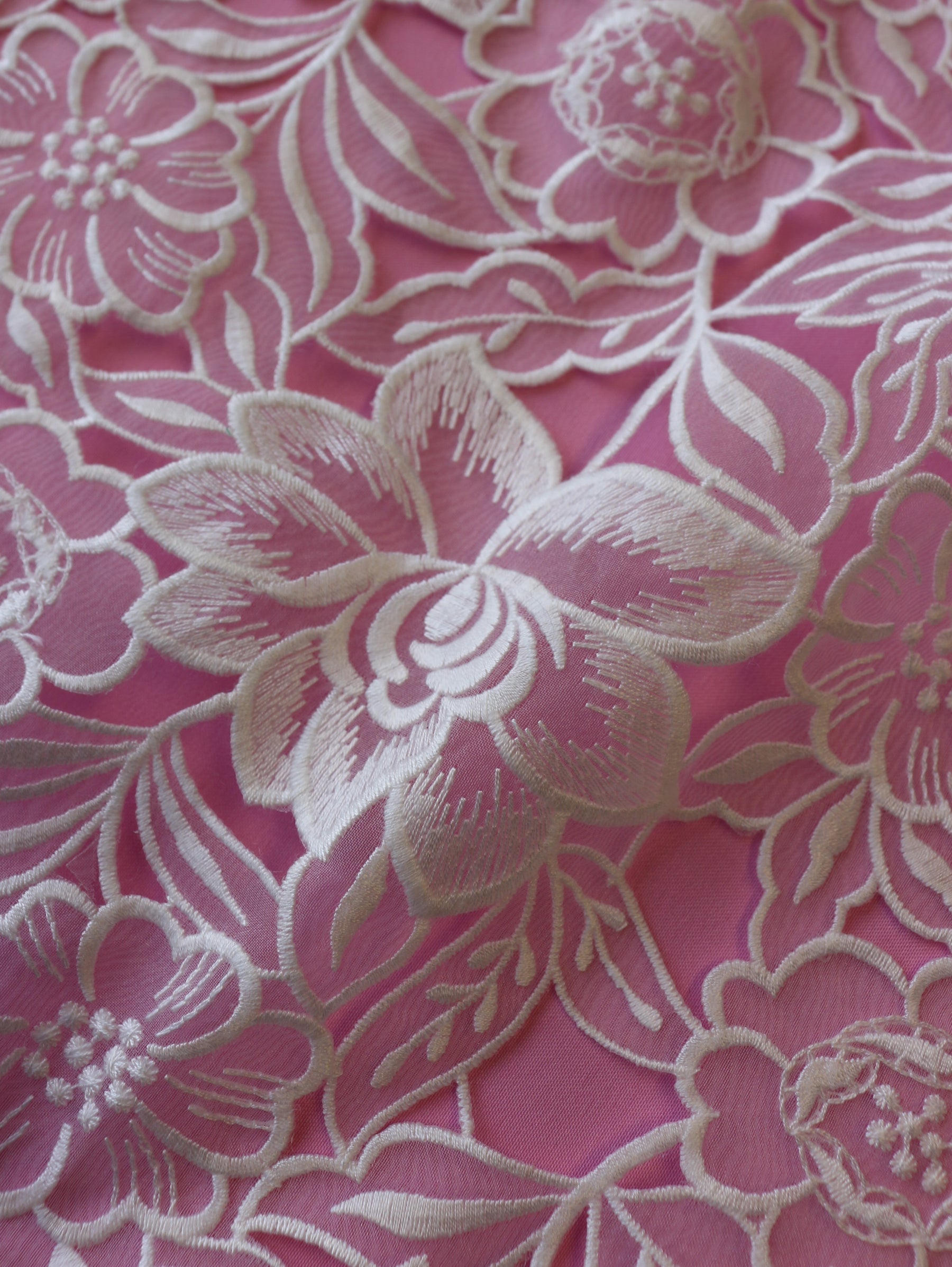 Dentelle florale ivoire - Hermosa