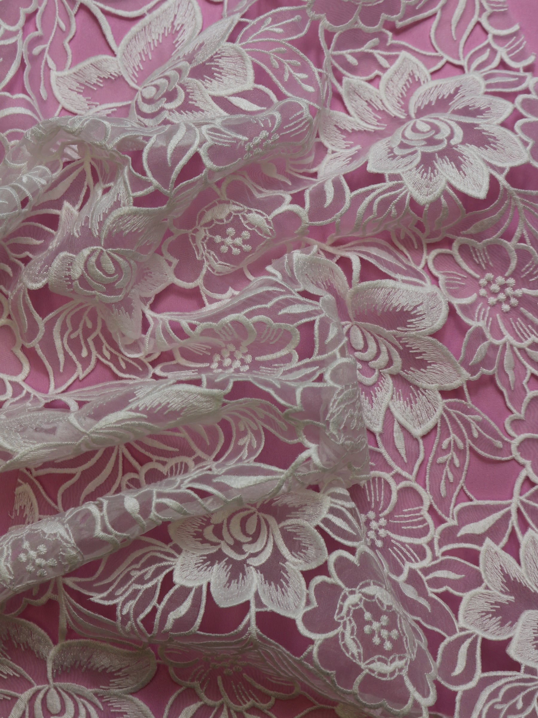 Dentelle florale ivoire - Hermosa