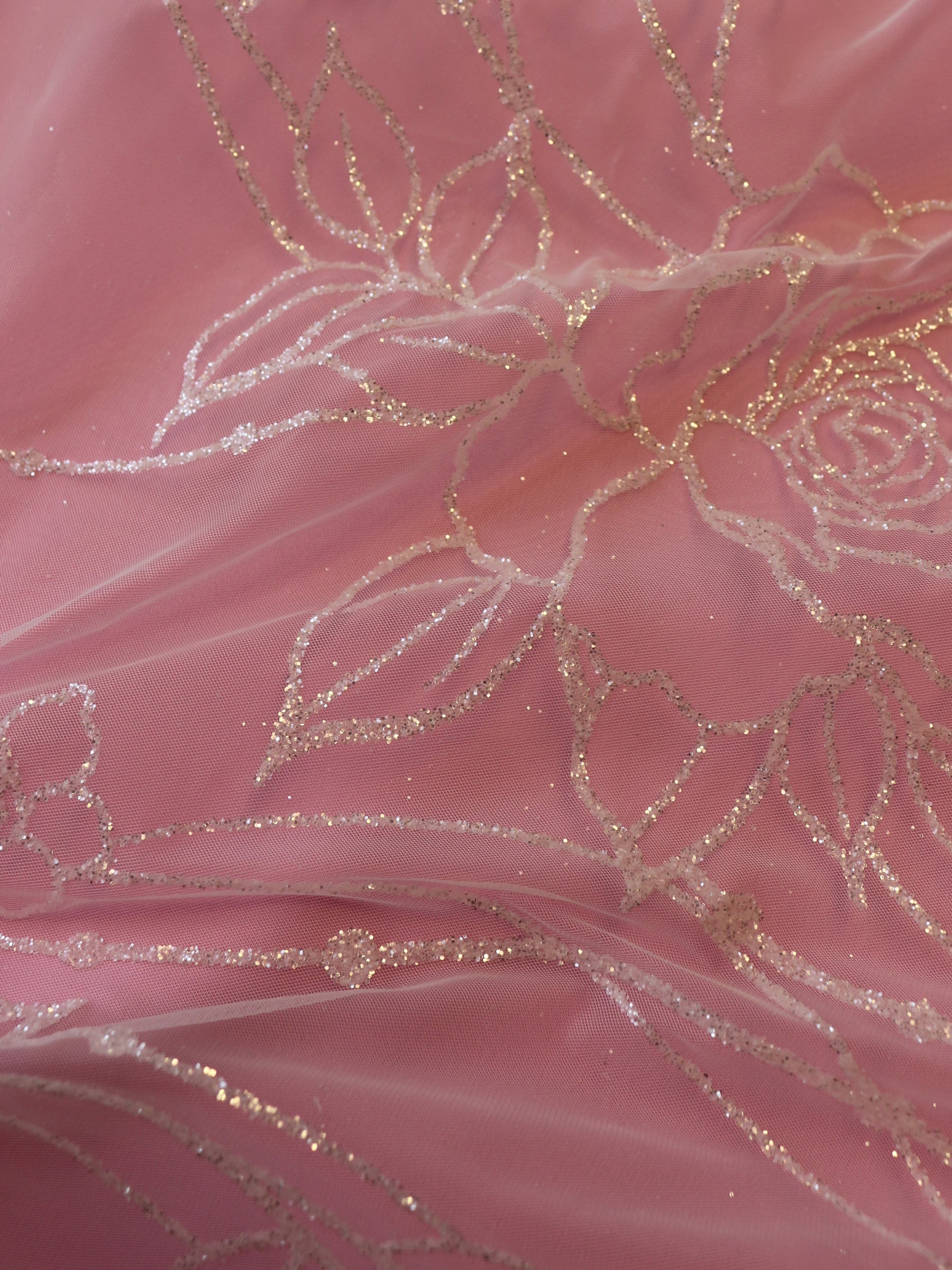 Dentelle pailletée ivoire - Marlene
