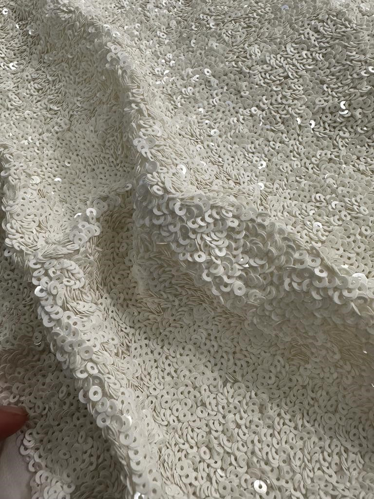 Georgette ornée de sequins ivoire - Lawrie