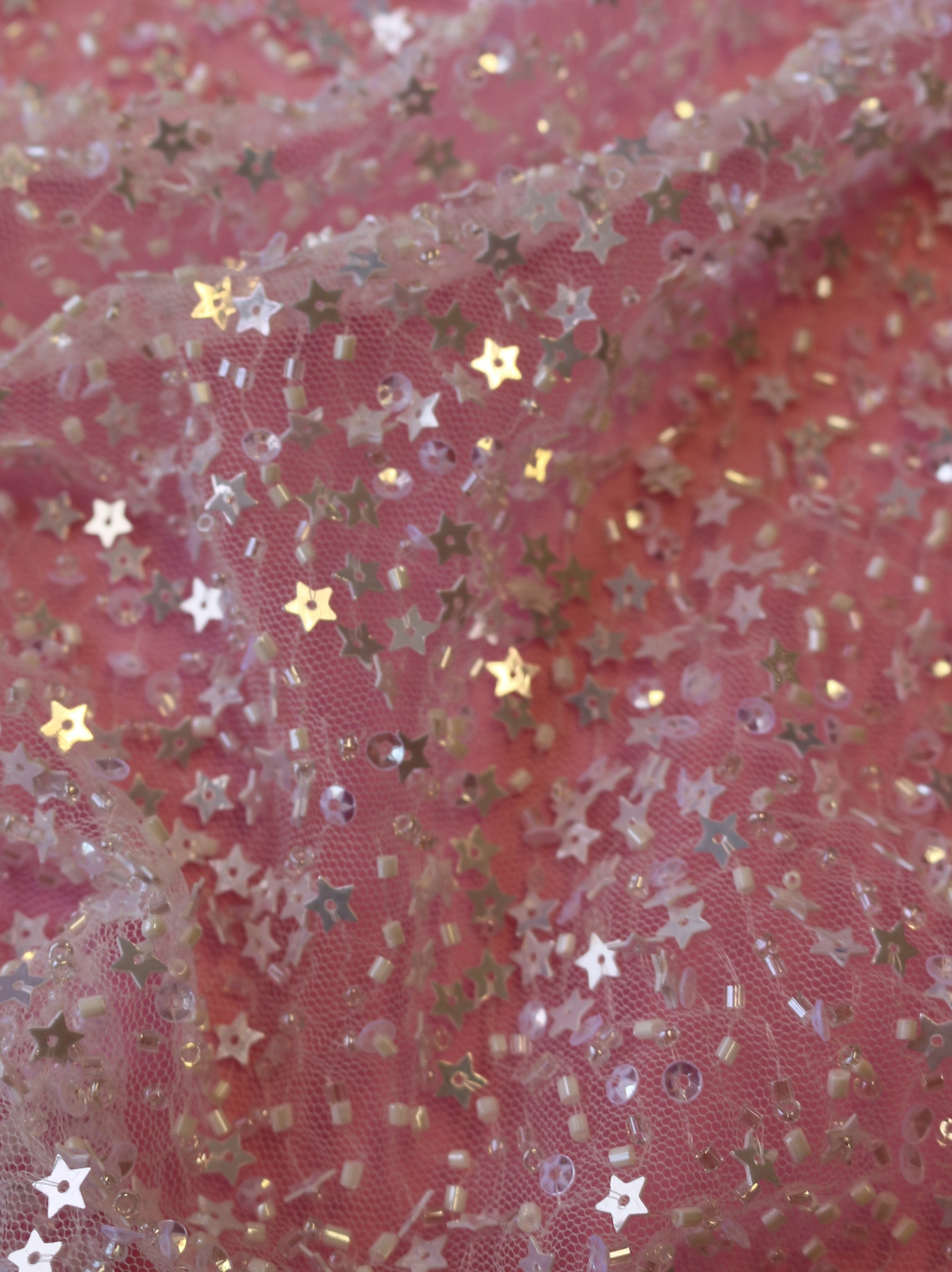 Tulle à paillettes ivoire - Sprinkle