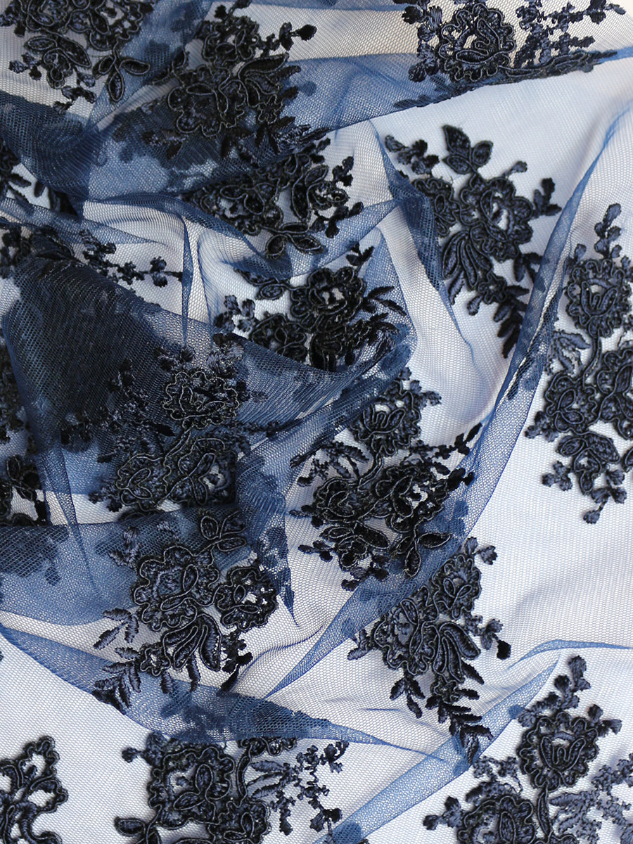 Dentelle Cordonnée Marine - Janis