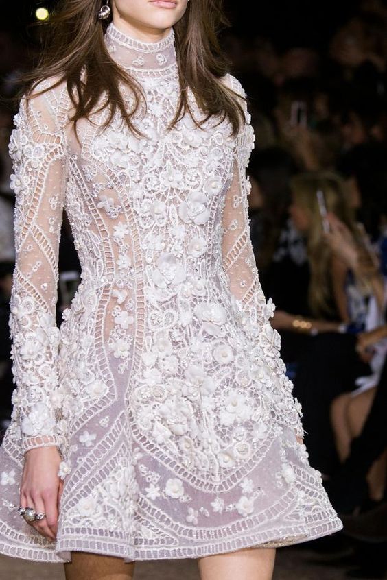 Dentelle brodée rose pâle - Nyla