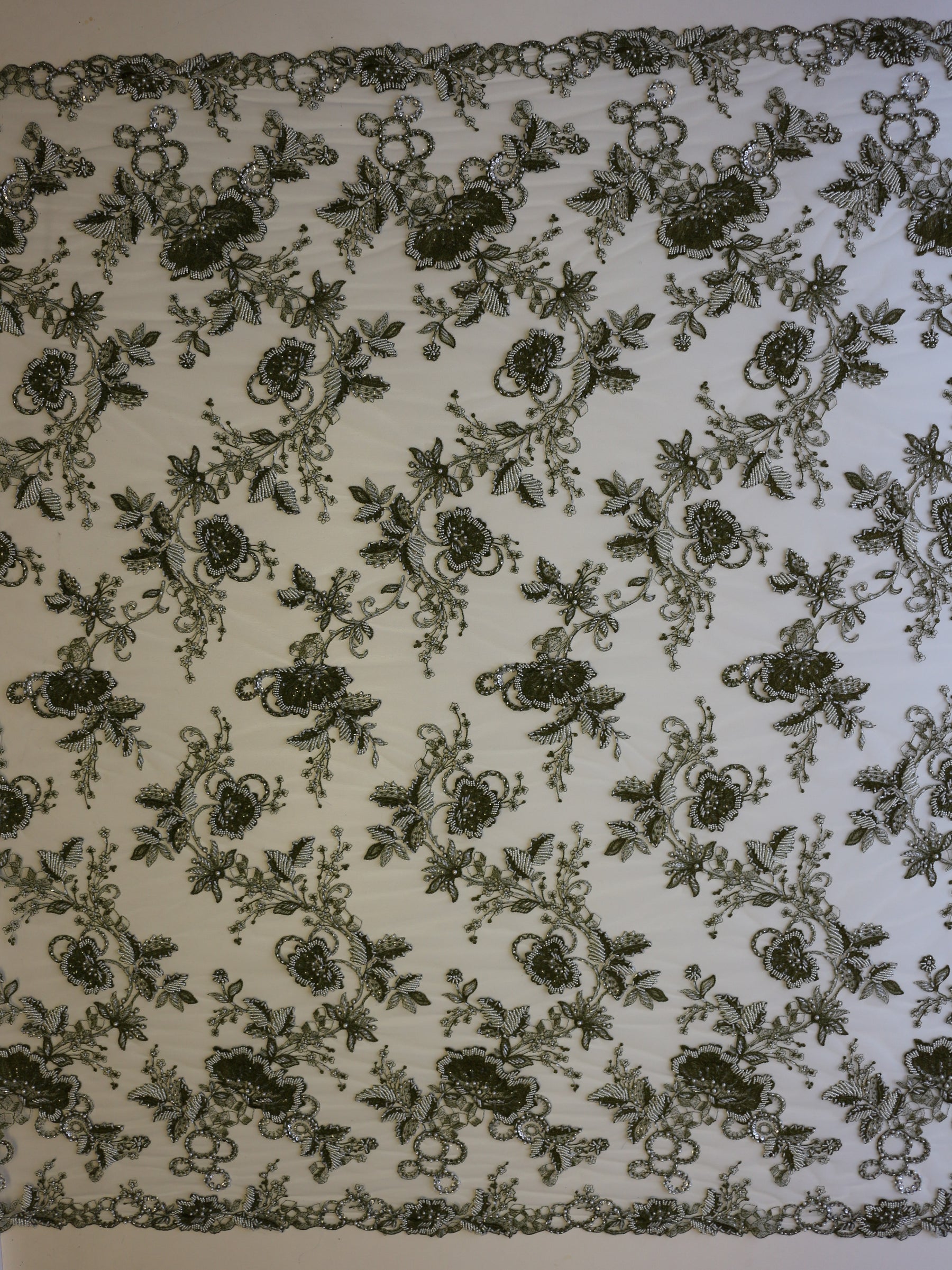 Dentelle Vert Olive - Roberta.