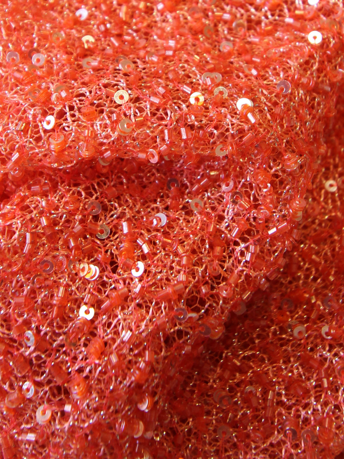 Dentelle perlée orange - Britte