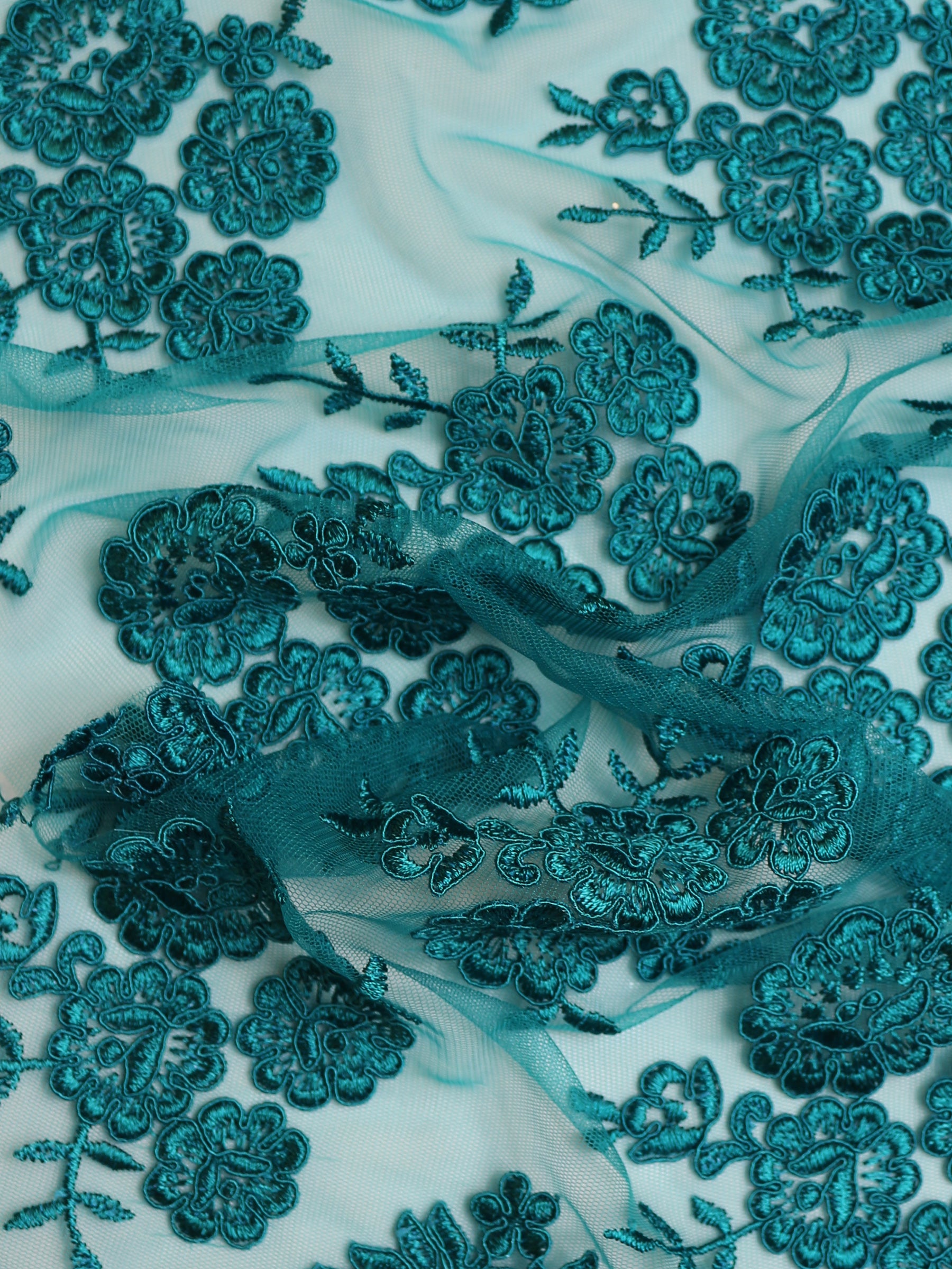 Dentelle torsadée bleu sarcelle - Riaz