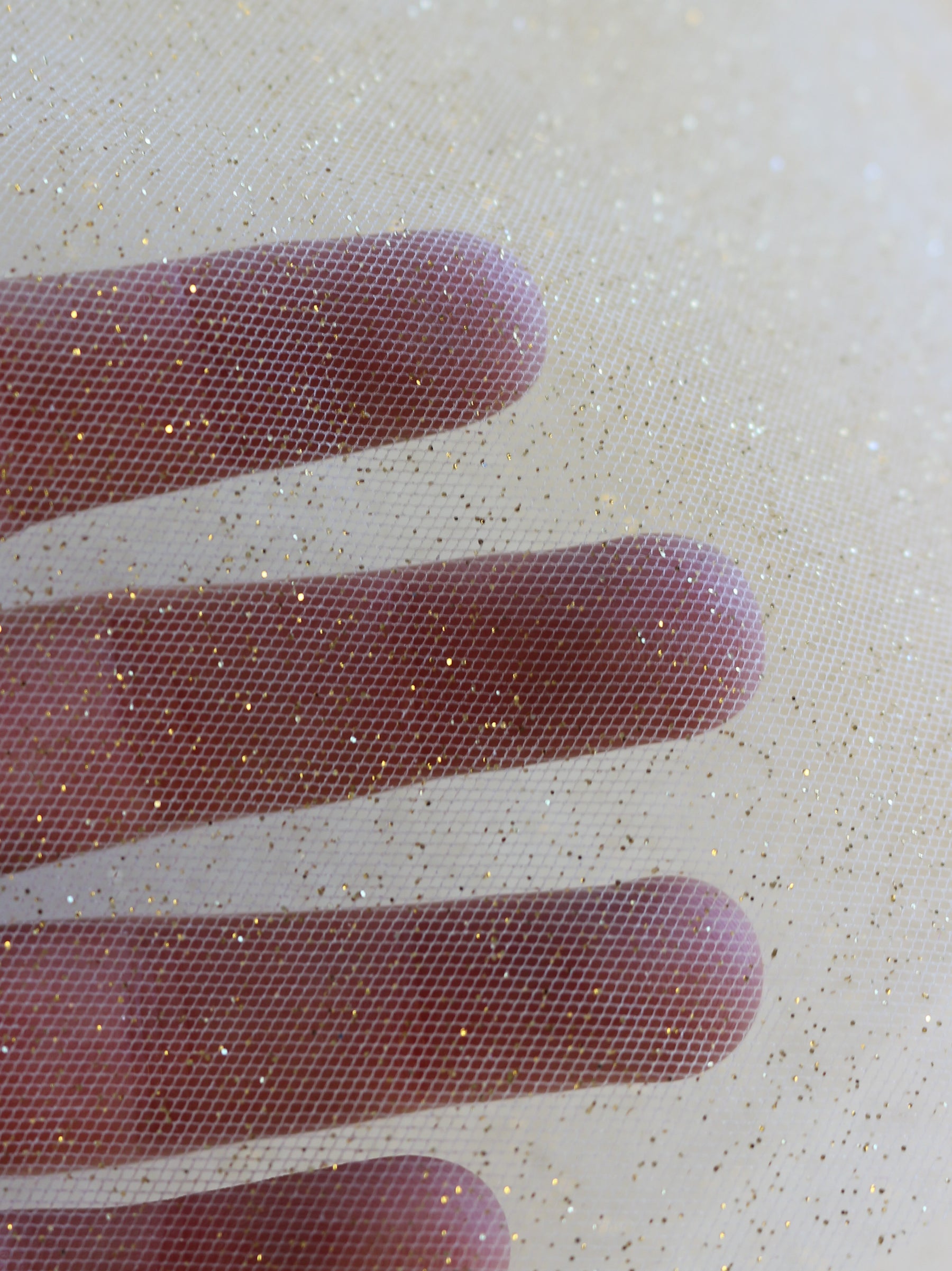 Tulle à paillettes or rose - Effervescence