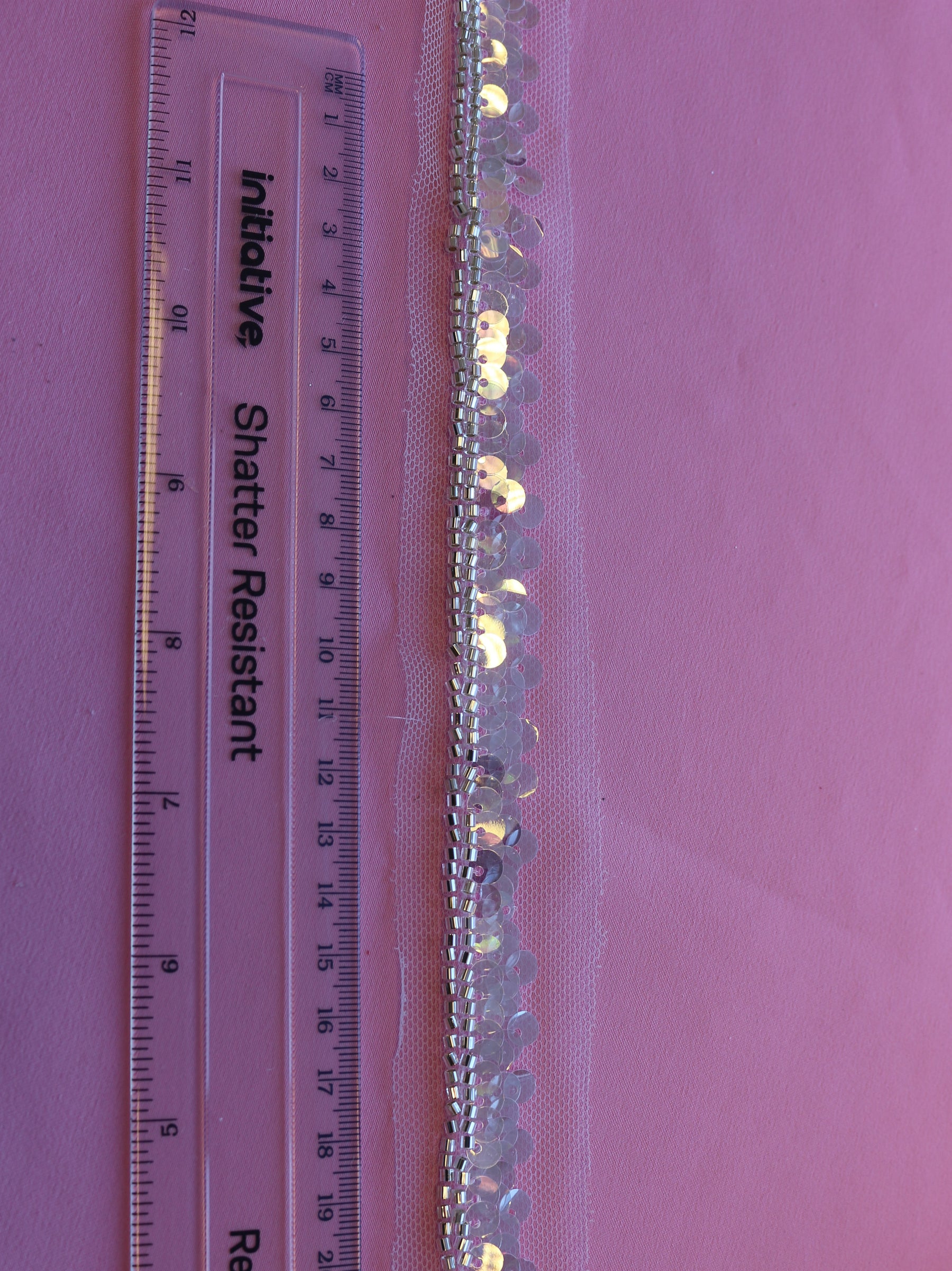Bordure en dentelle à paillettes ivoire - Ravish