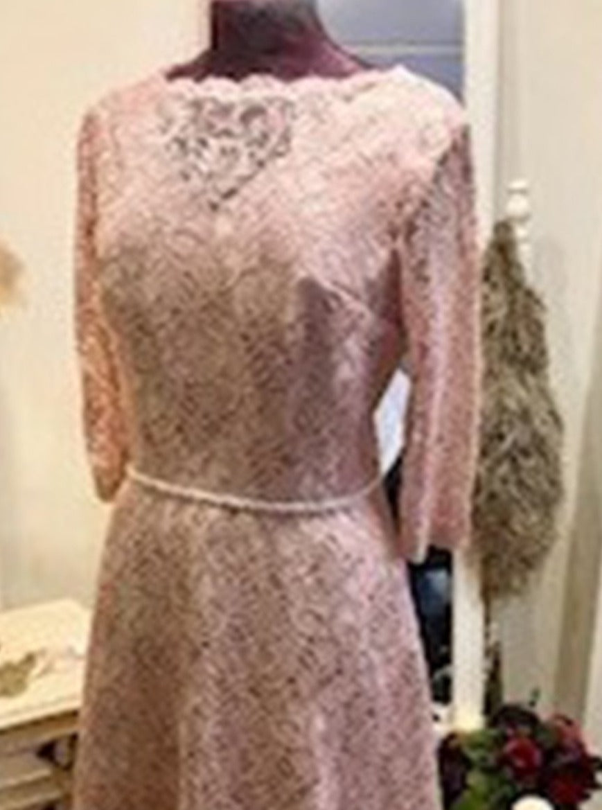 Dentelle cordonnée rose blush - Sinead