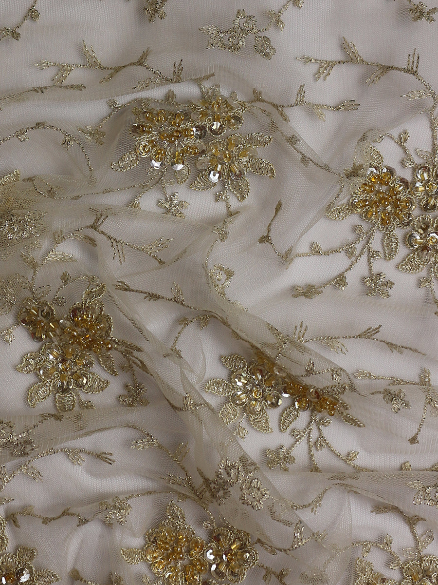 Dentelle perlée dorée - Soraya