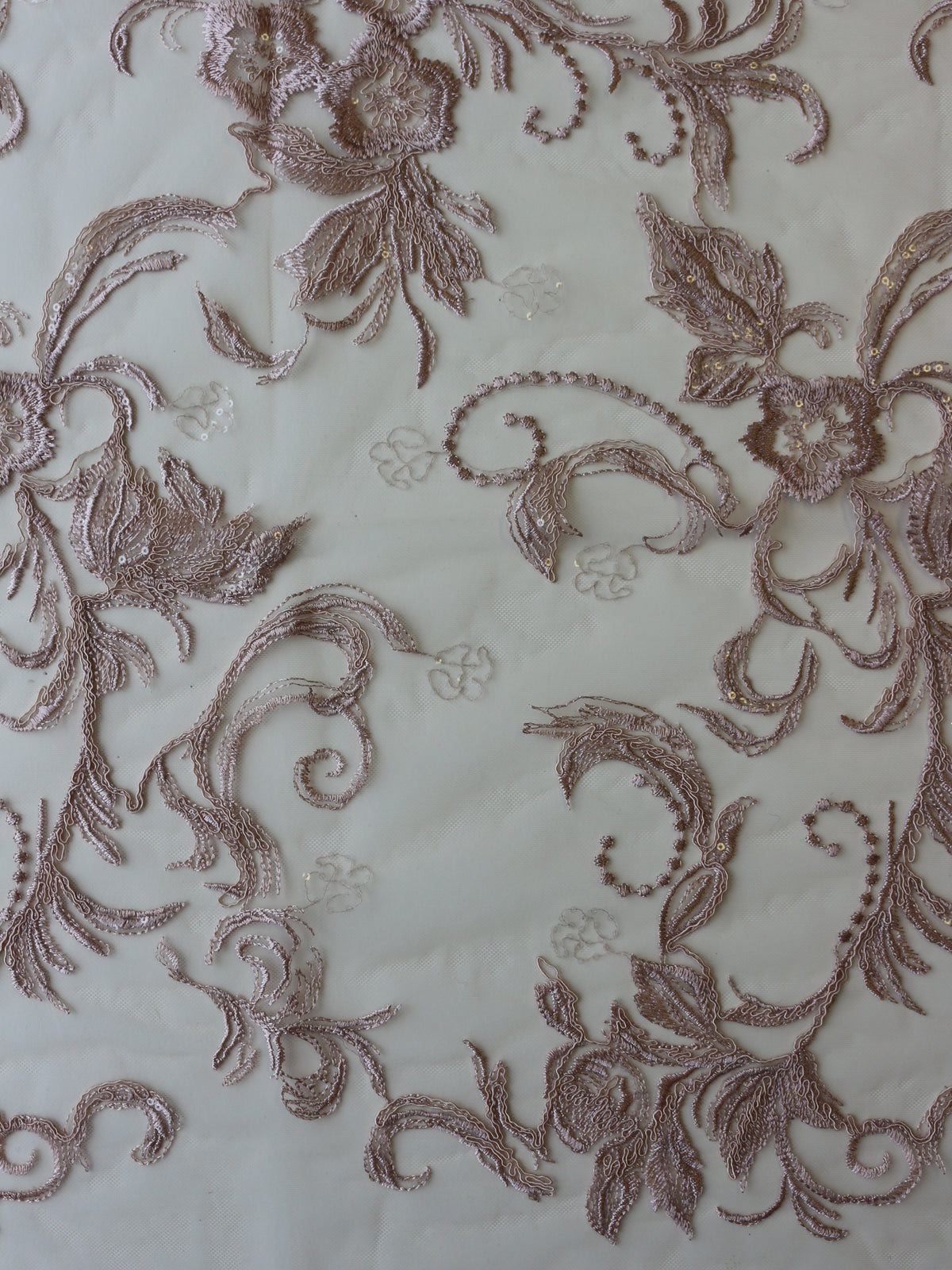 Dentelle brodée rose - Viveca