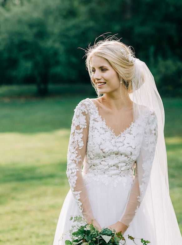 Dentelle Fleur Brodée Ivoire - Aldira