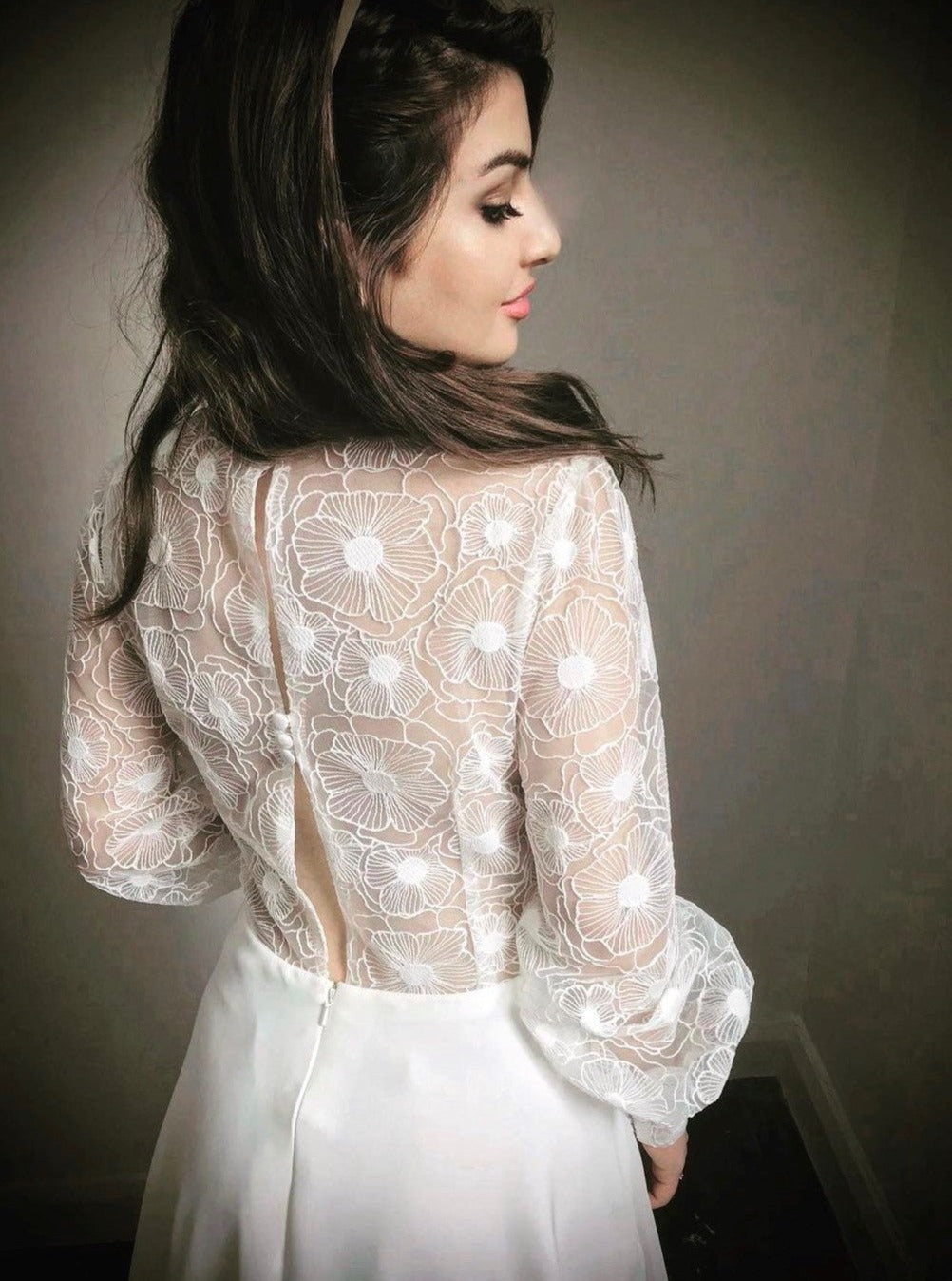 Dentelle brodée ivoire - Arlo