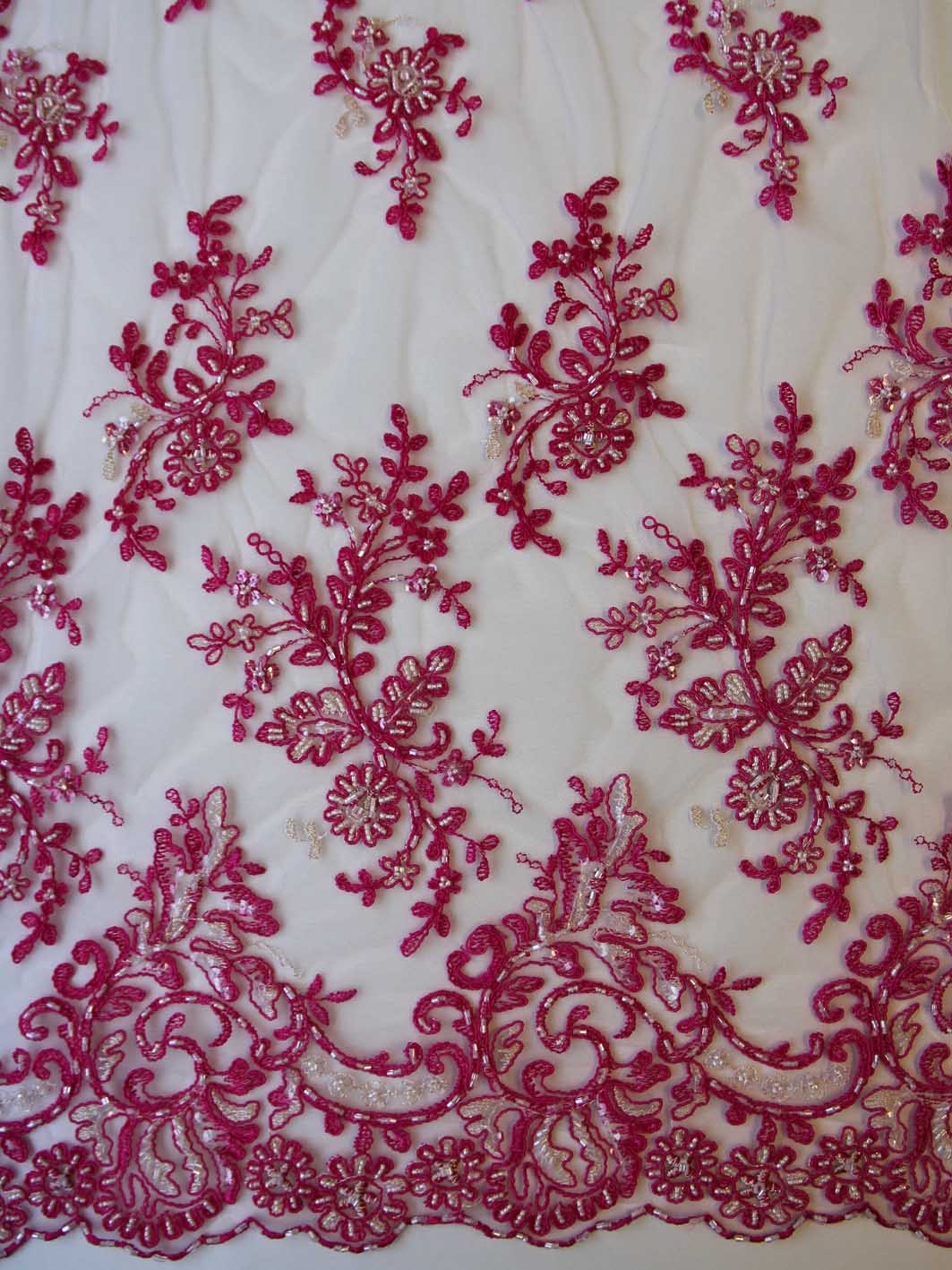 Dentelle rose bonbon - Jessica.