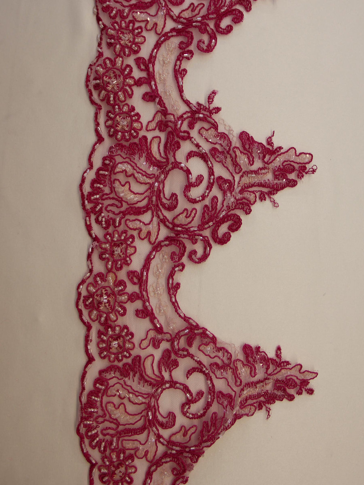 Bordure en dentelle rose Passion - Jessica.