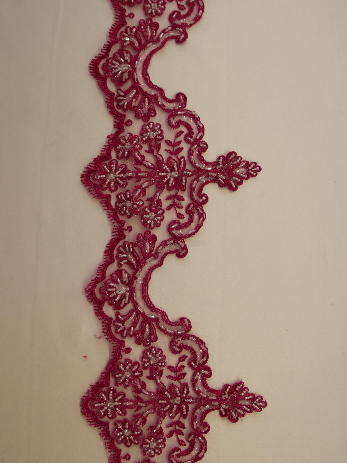 Bordure de dentelle rose passion - Sophia