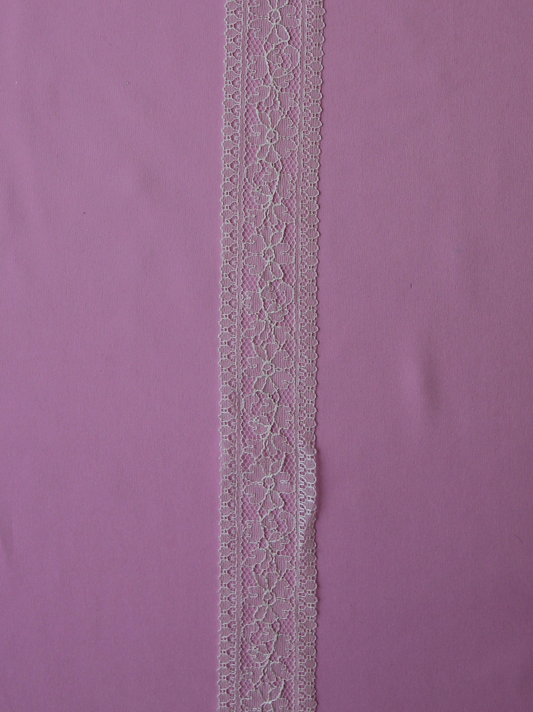 Bordure en dentelle Ivoire chantilly - Rosaria