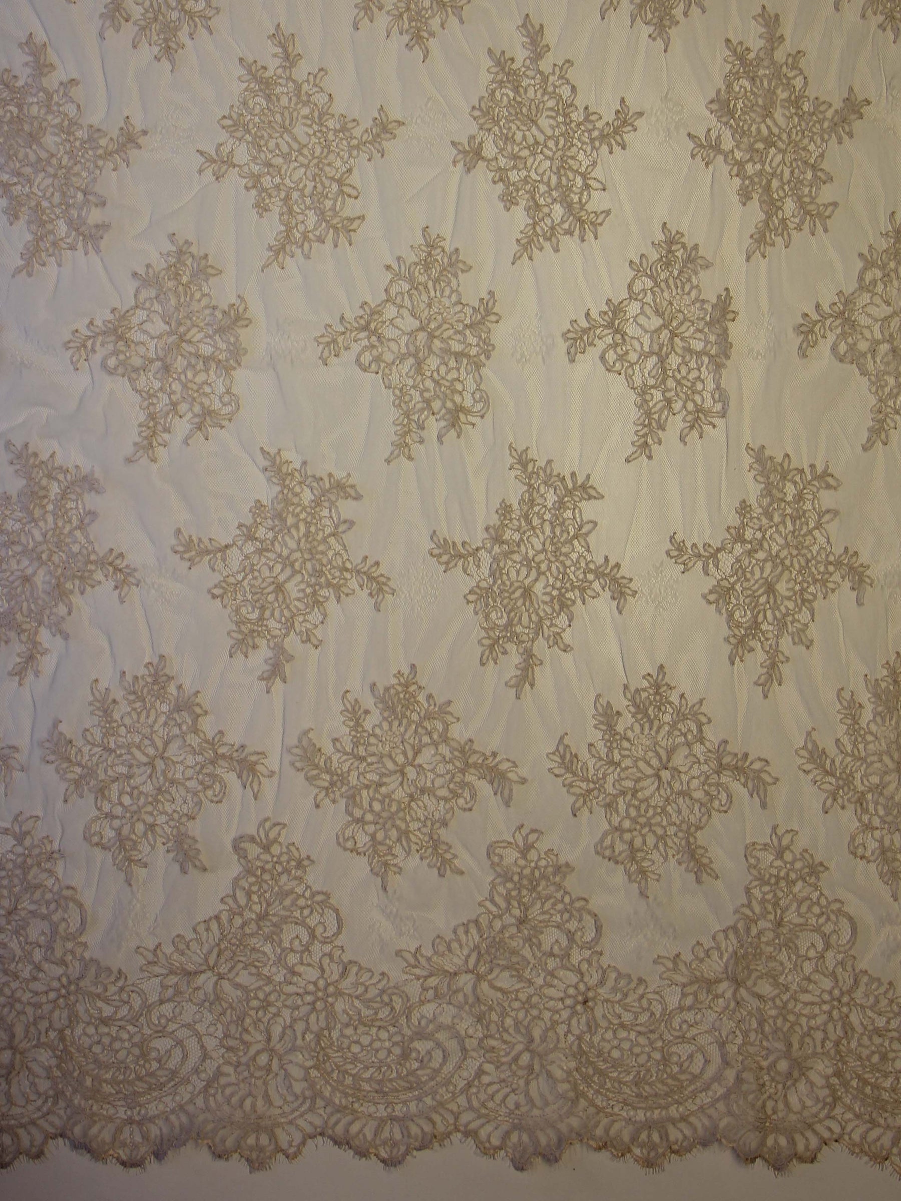 Dentelle gansée champagne - Millicent