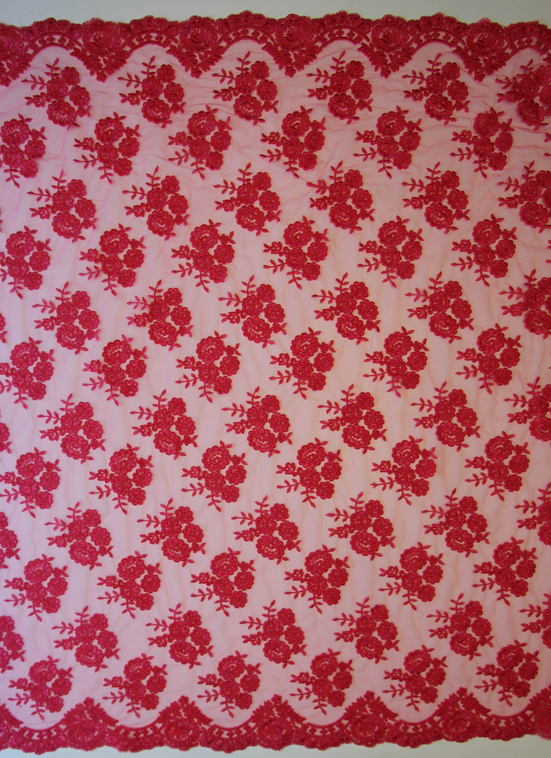 Dentelle Cordonnée Corail - Riaz