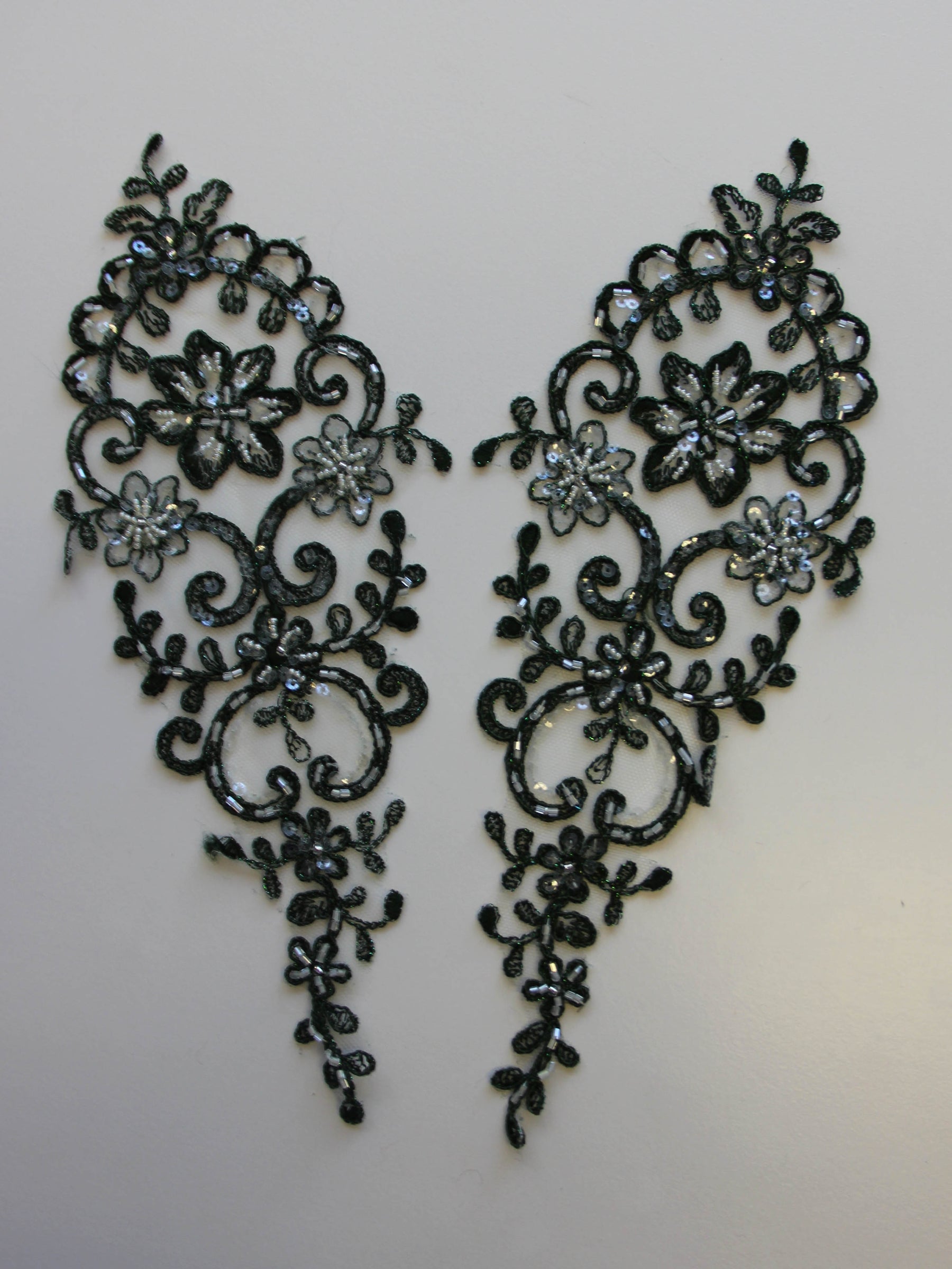 Appliques en dentelle vert foncé – Alexandra.