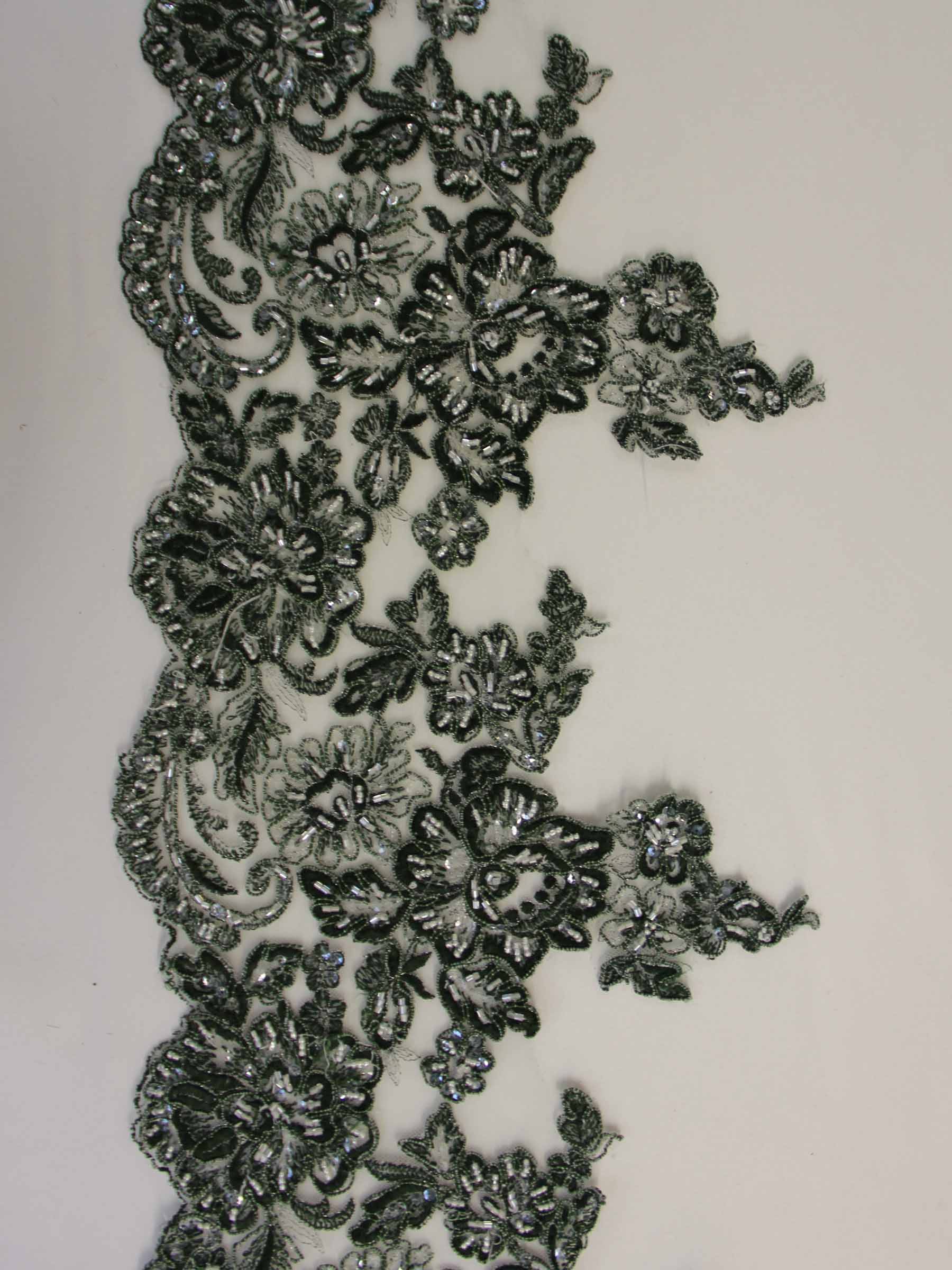 Bordure de dentelle vert forêt - Victoria