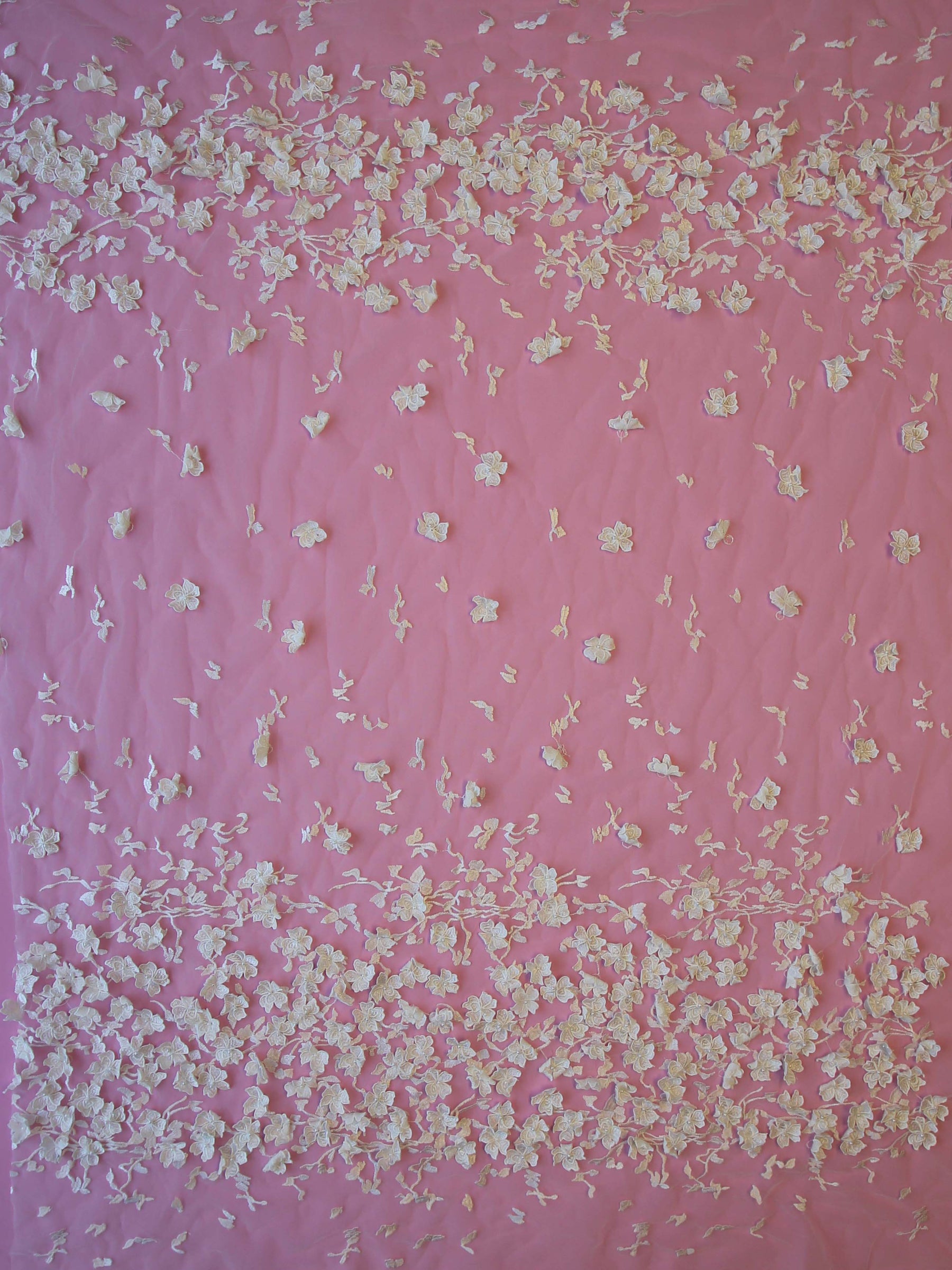 Dentelle Broderie 3D Ivoire - Magdalana