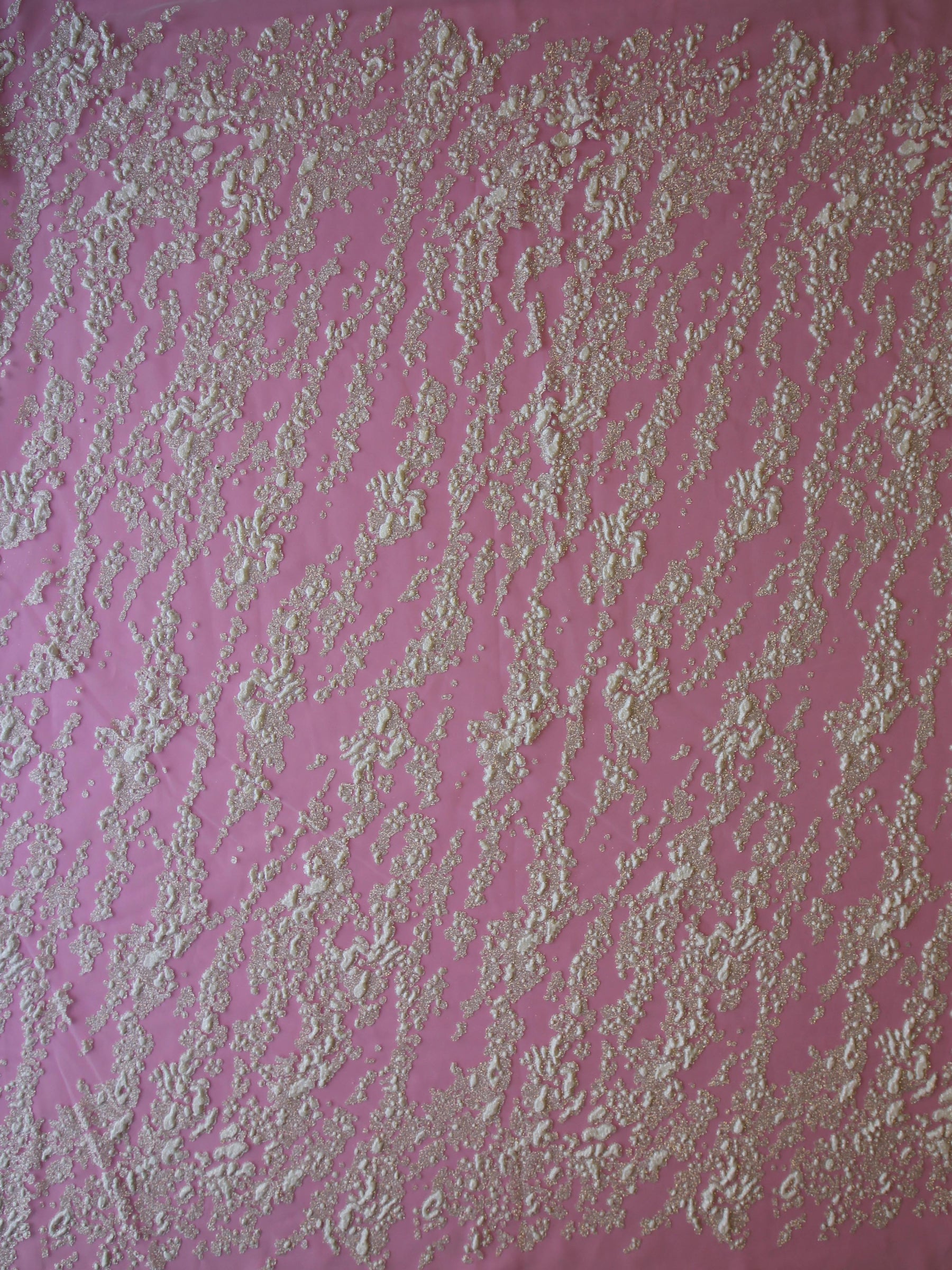 Dentelle 3D pailletée ivoire - Murdina