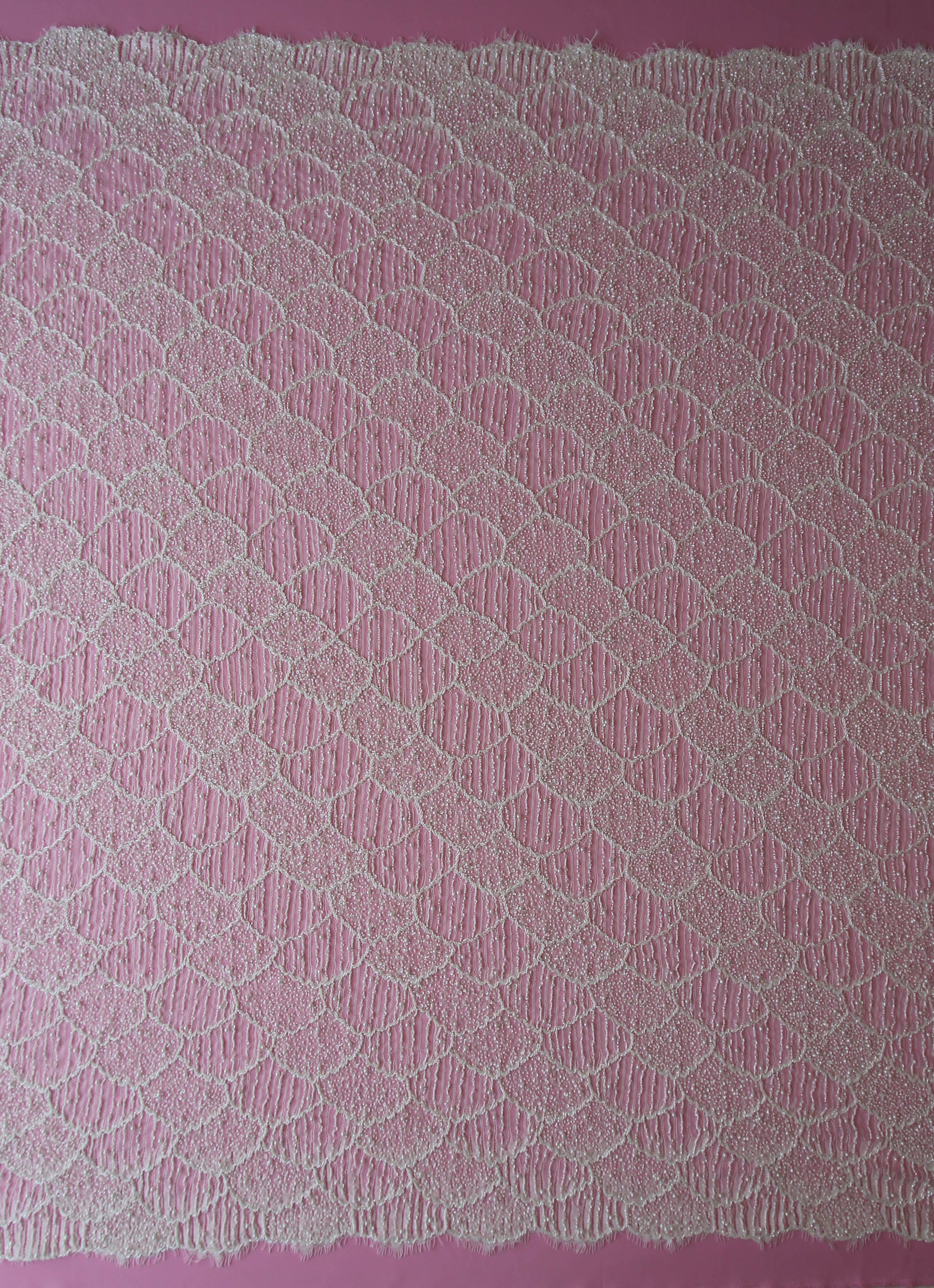 Dentelle perlée à la main ivoire - Brianna