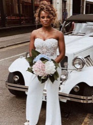 Dentelle Rachel perlée ivoire - Devon