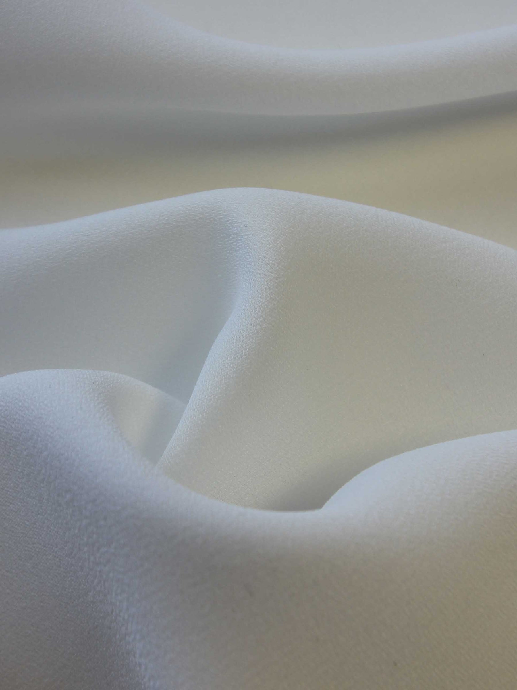 Crêpe Eco Polyester Ivoire - Wit
