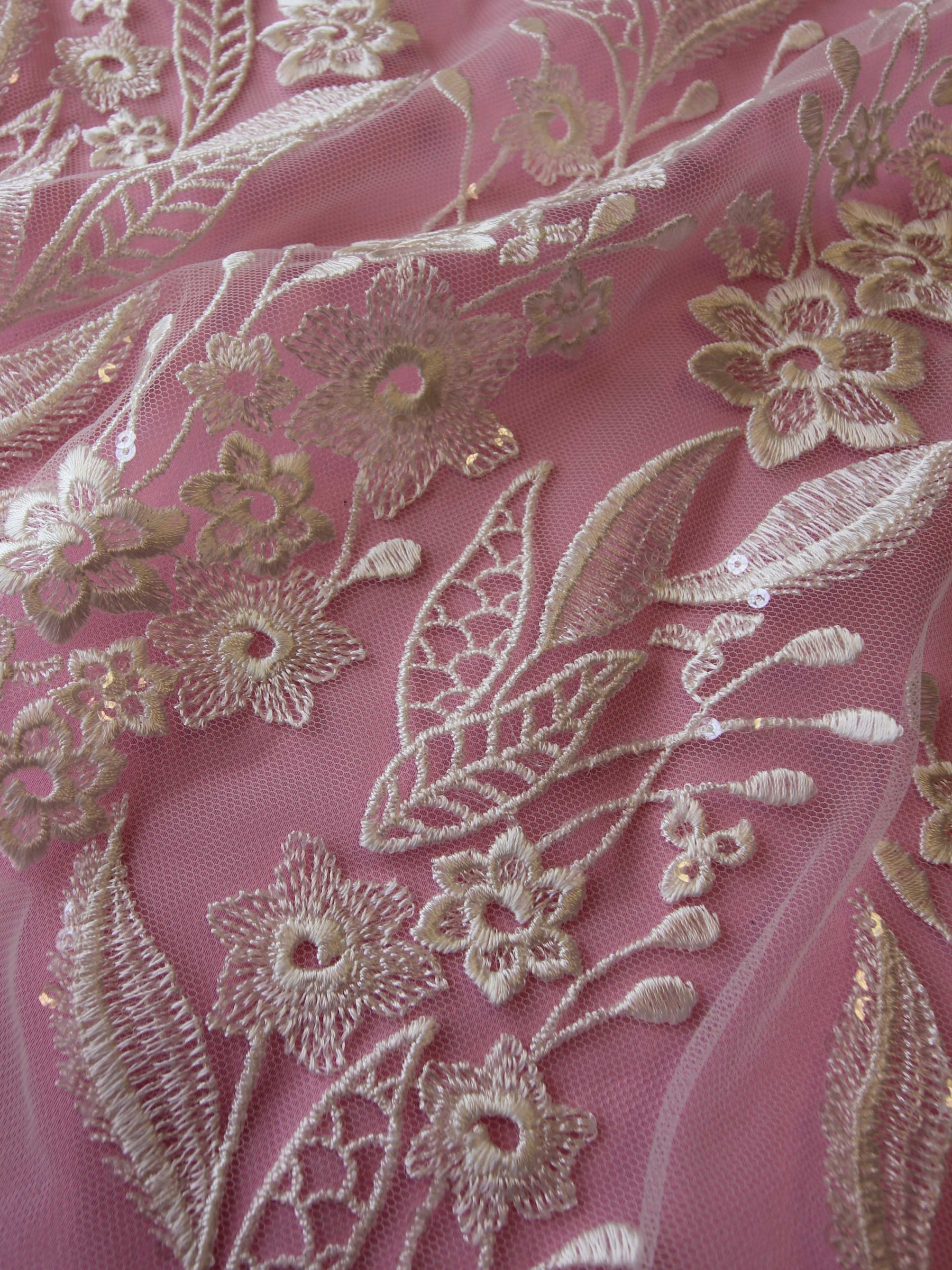 Dentelle Broderie Ivoire - Monaco