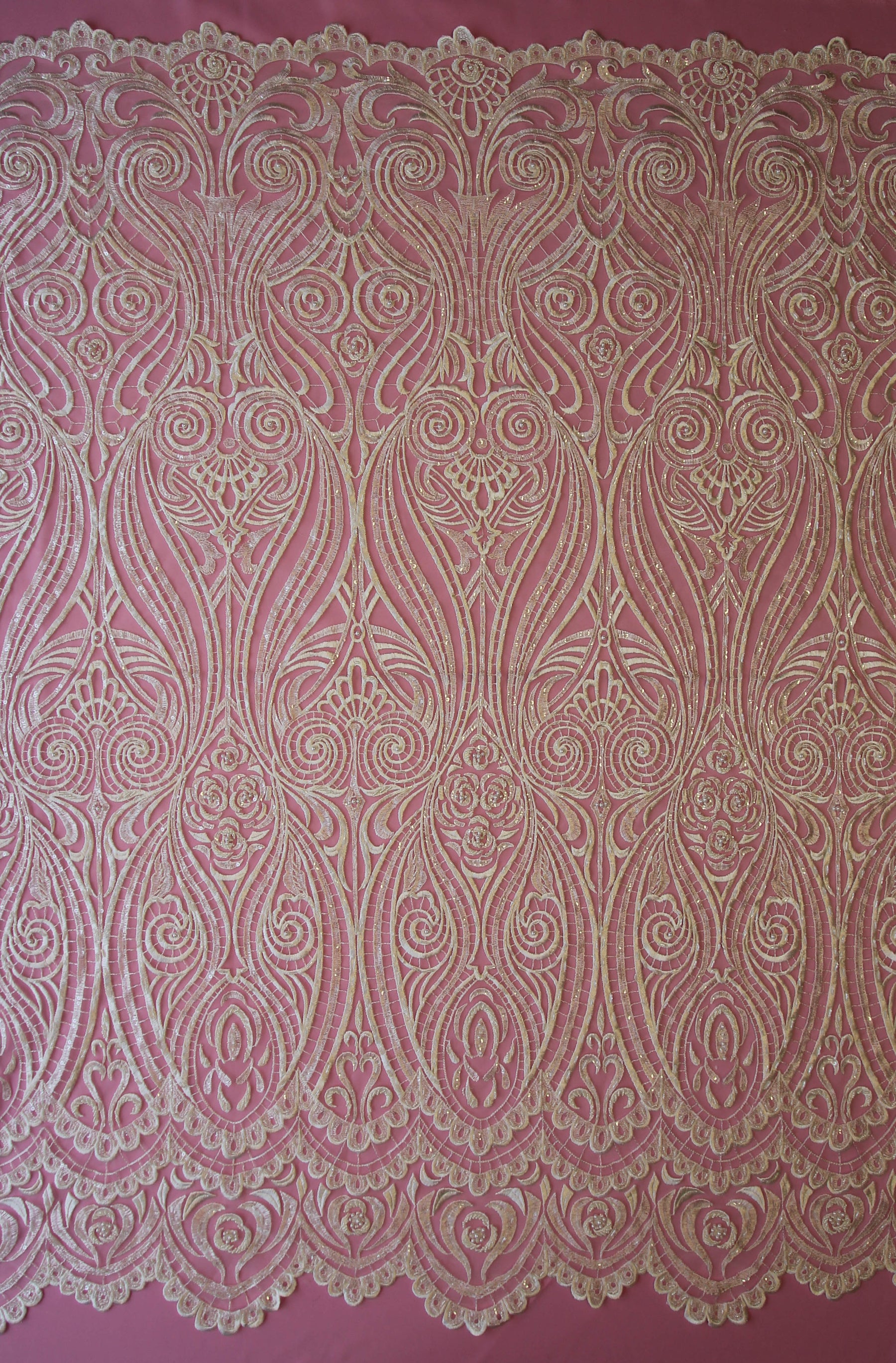 Dentelle Broderie Perlée Ivoire - Béatrice