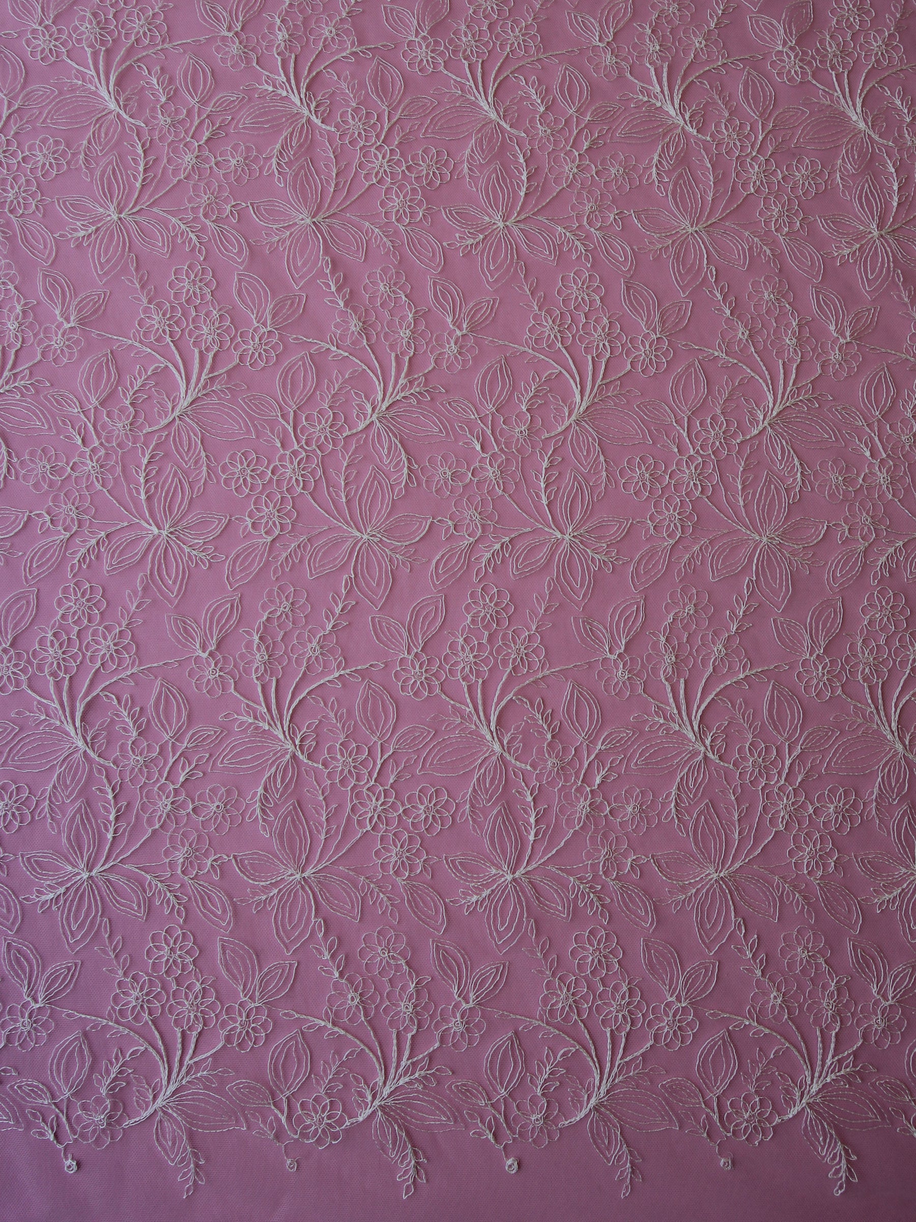 Dentelle brodée ivoire - Connie